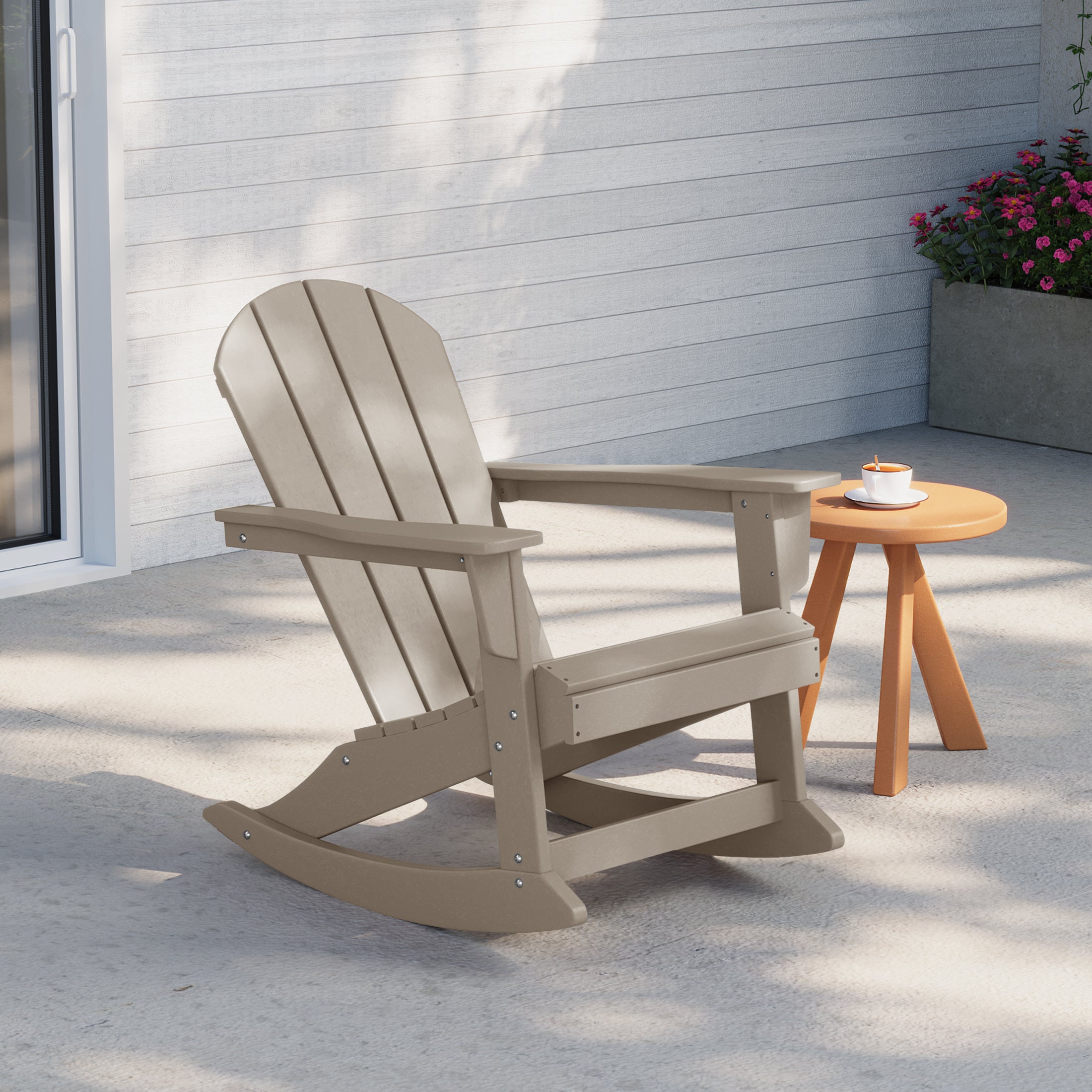 Paradise Westintrends Outdoor / Patio Poly Adirondack rocking chair