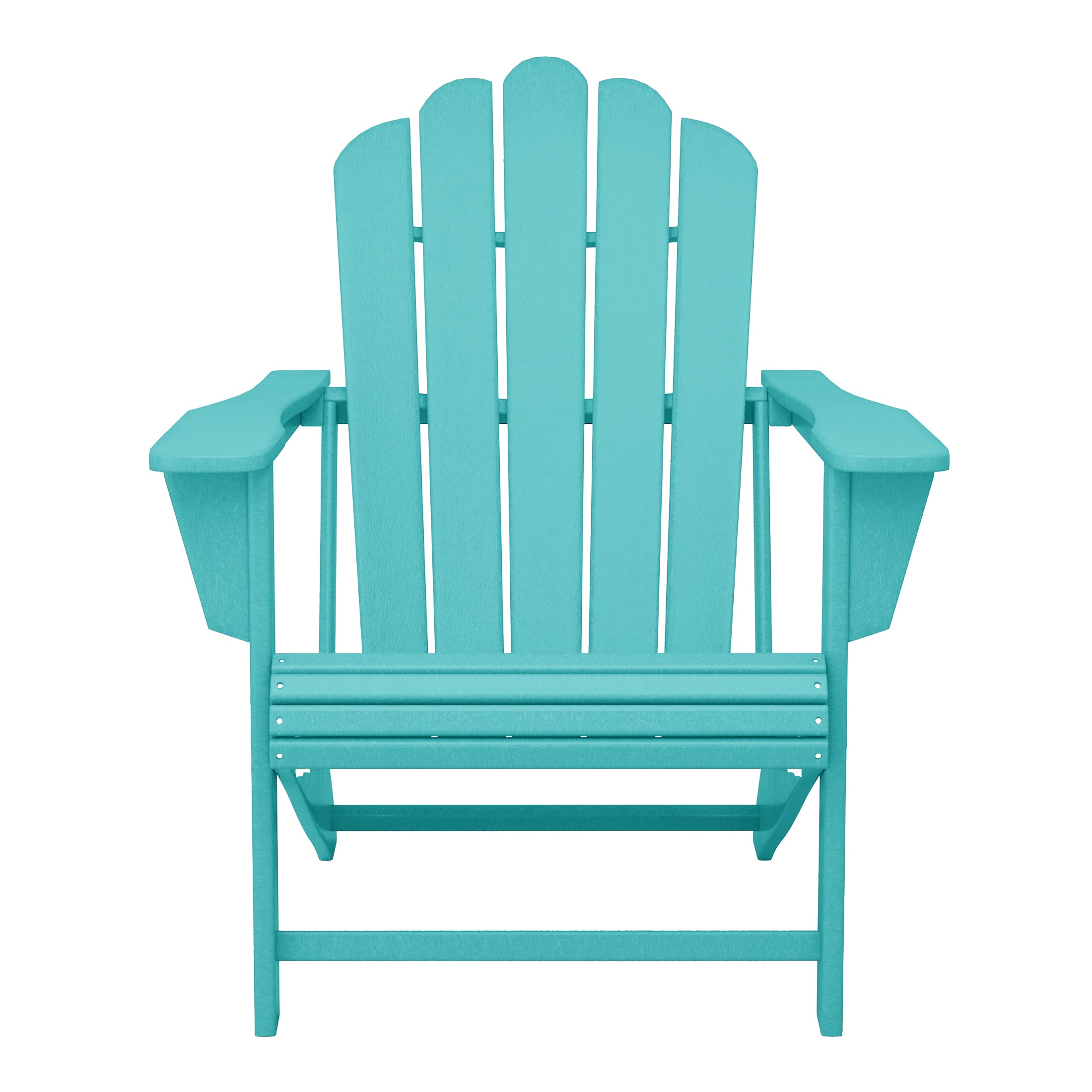 Lakeview Outdoor Patio HDPE Adirondack Chair With Cup Holder