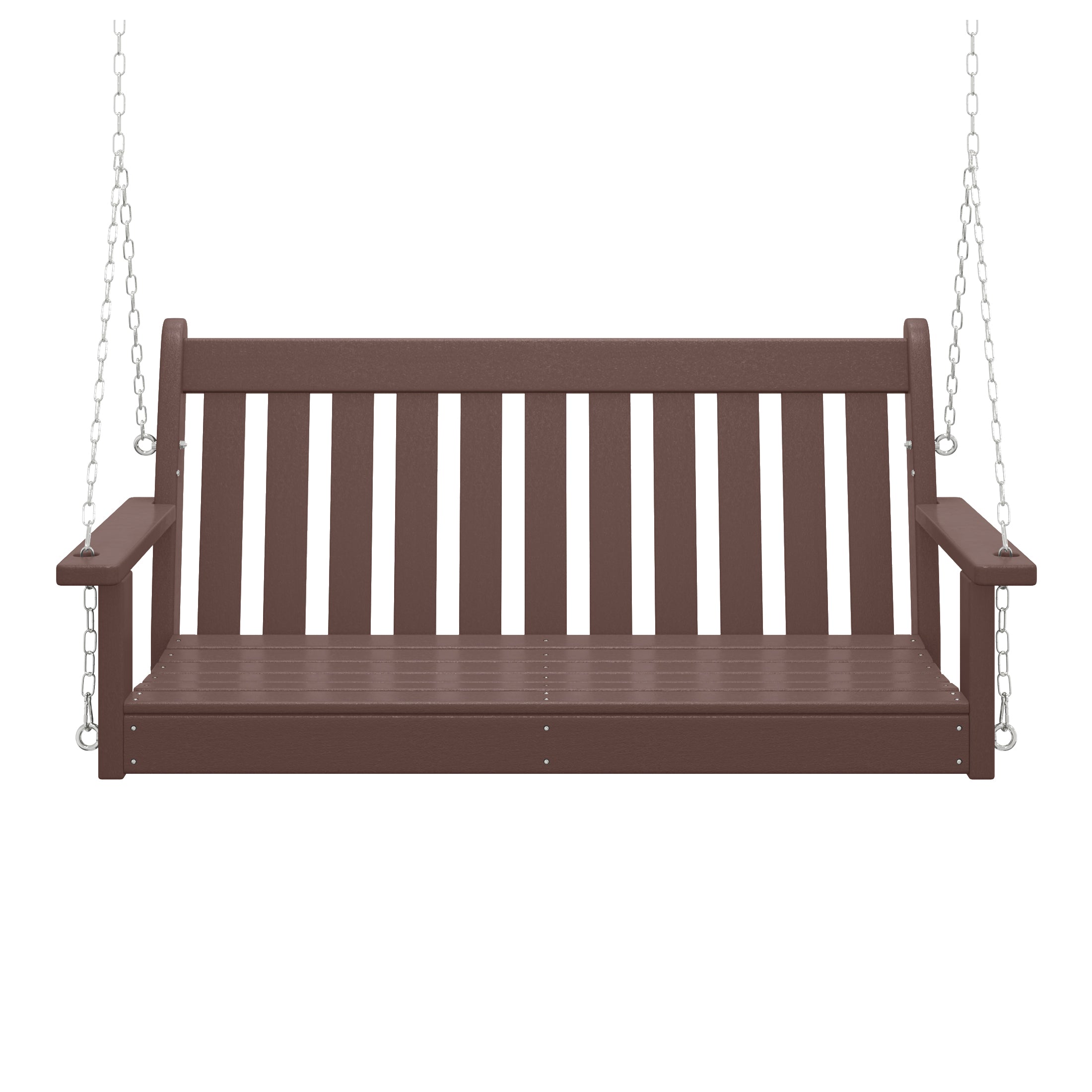 Paradise Outdoor Patio HDPE Hanging Front Porch Swing Bench