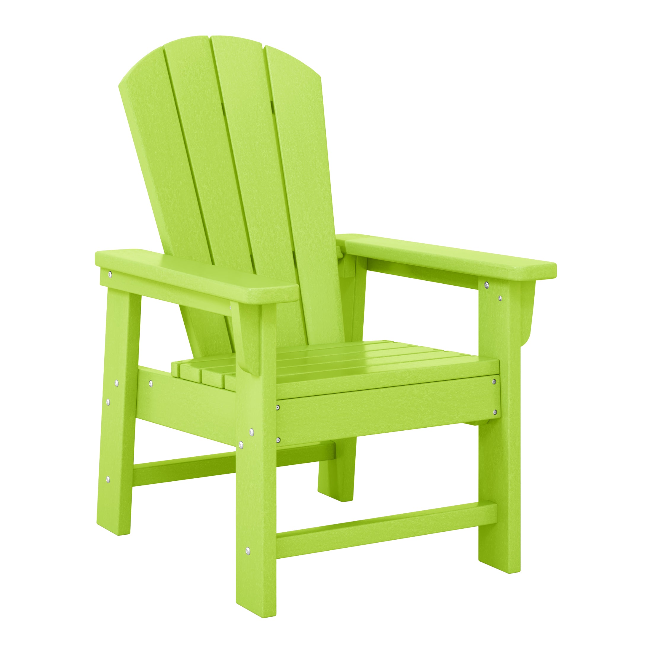 Paradise Kids 3-Piece Outdoor HDPE Adirondack Chairs With Square Side Table Set