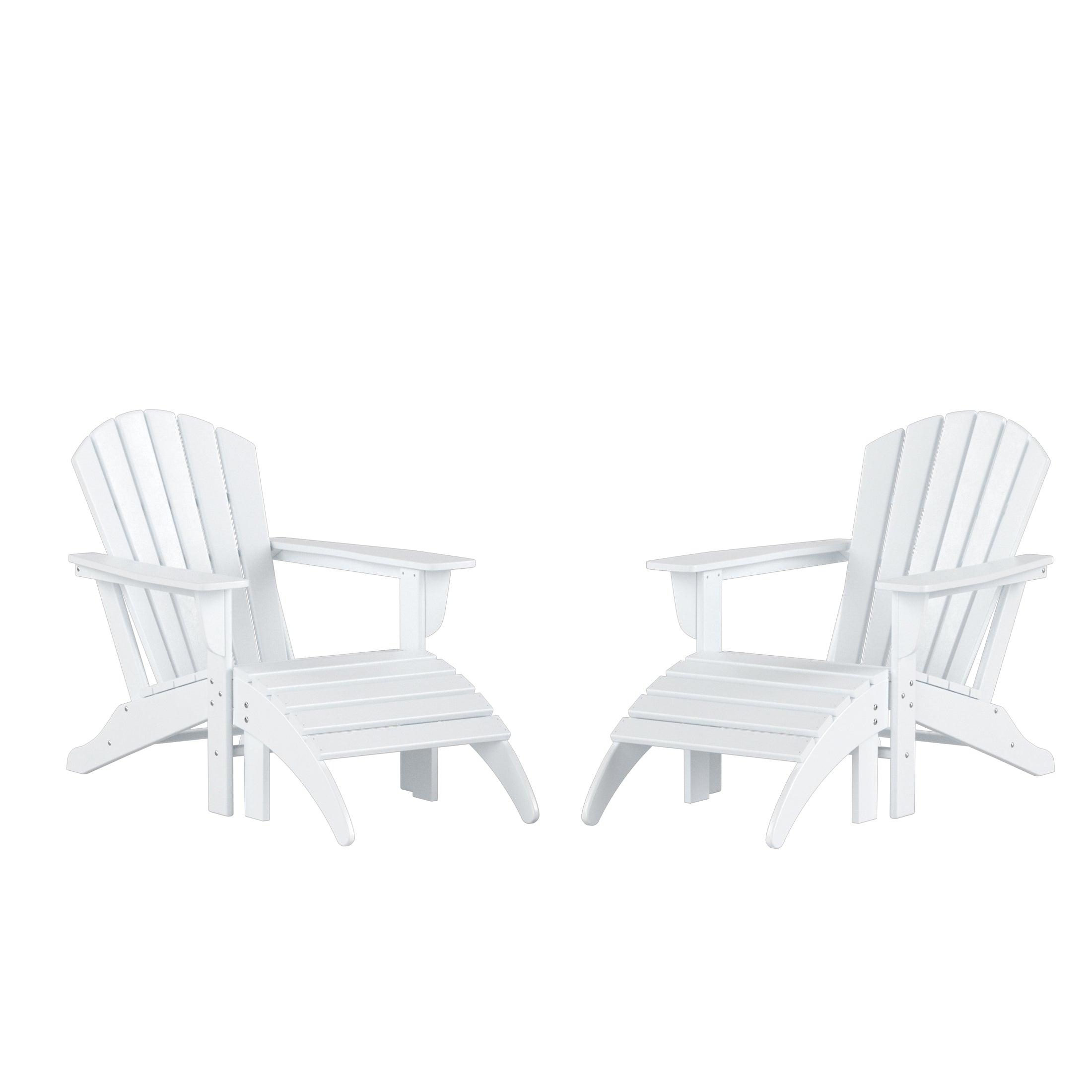 Portside Outdoor Adirondack Chair With Ottoman 4-Piece Set