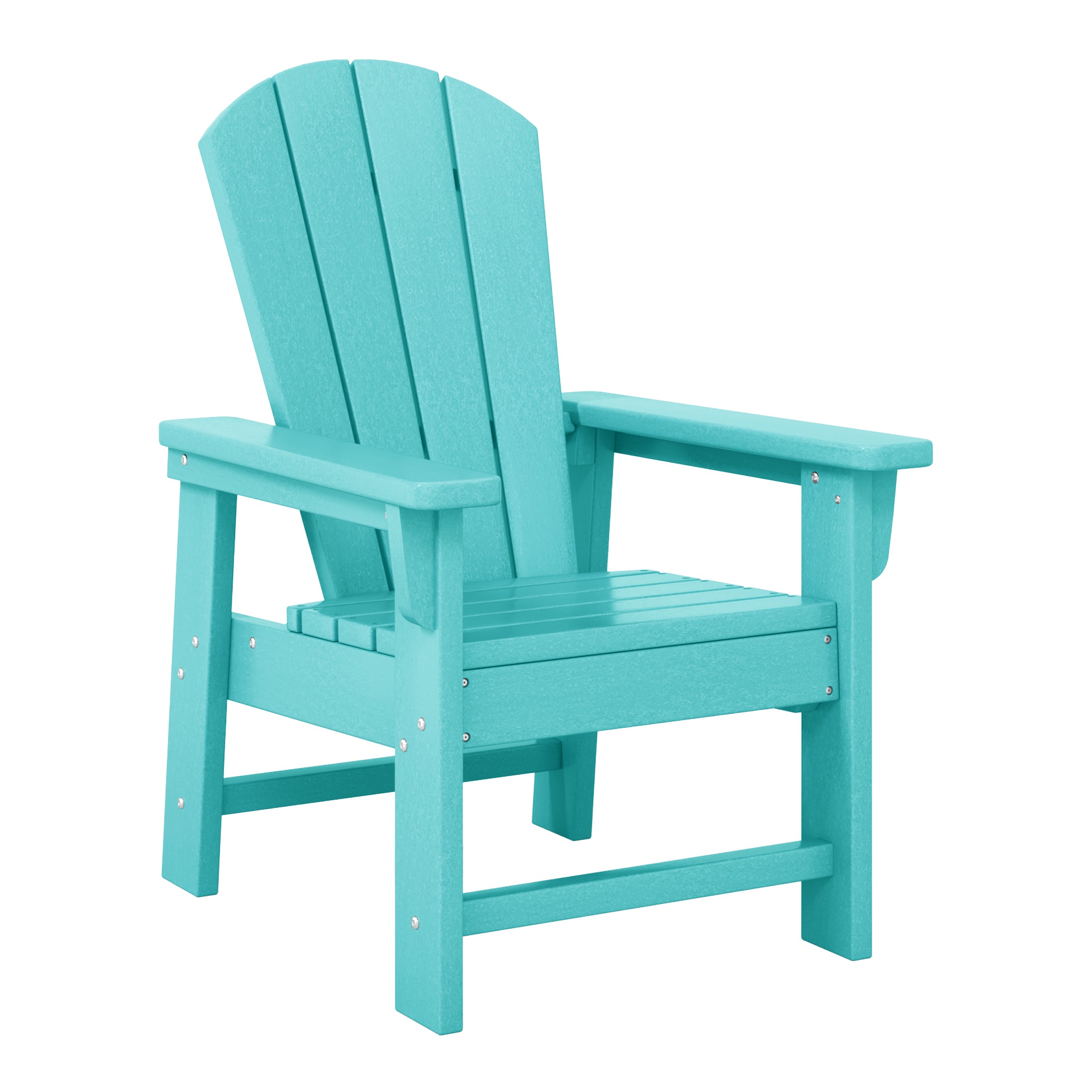 Paradise Kids 3-Piece Outdoor HDPE Adirondack Chairs With Square Side Table Set