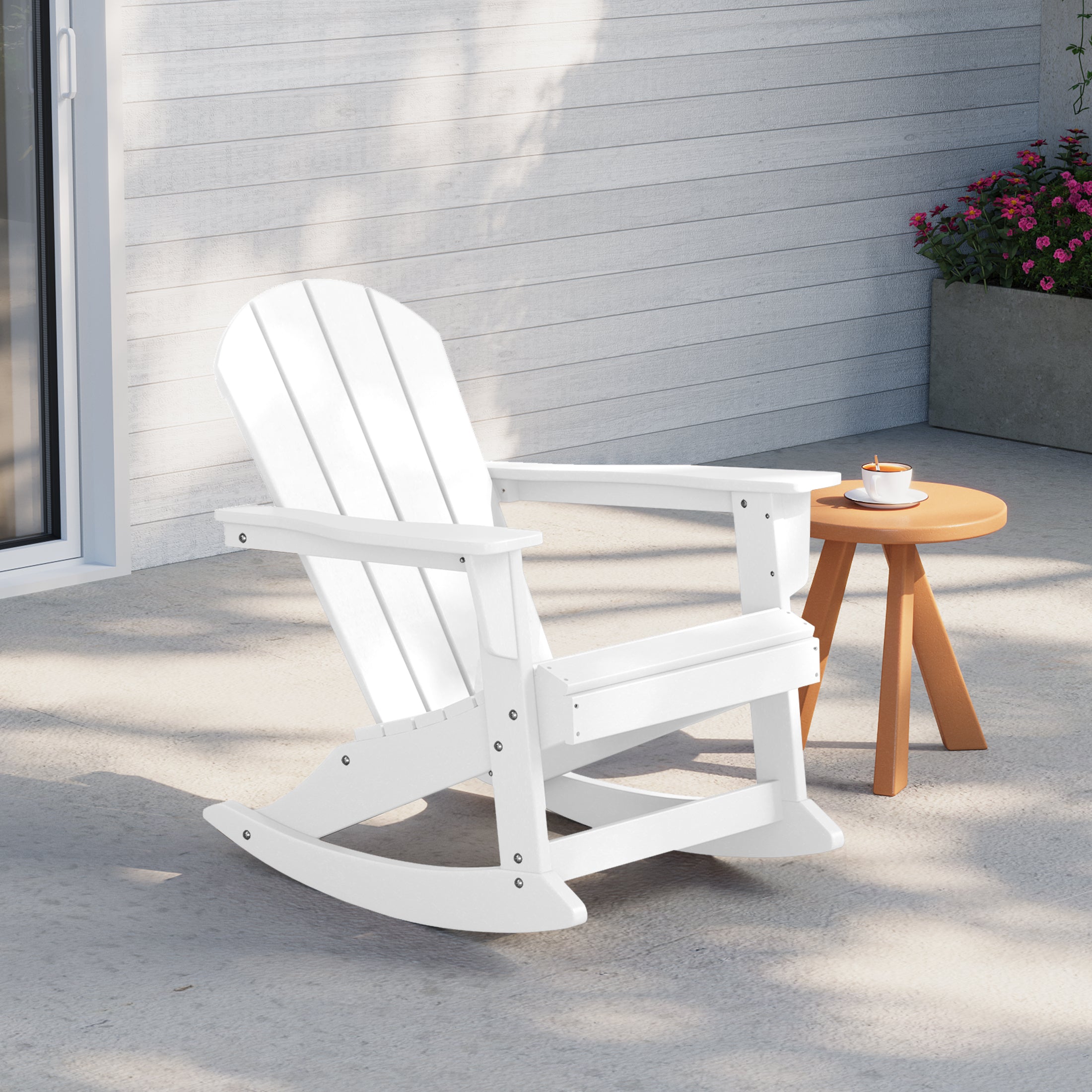 Paradise Westintrends Outdoor / Patio Poly Adirondack rocking chair