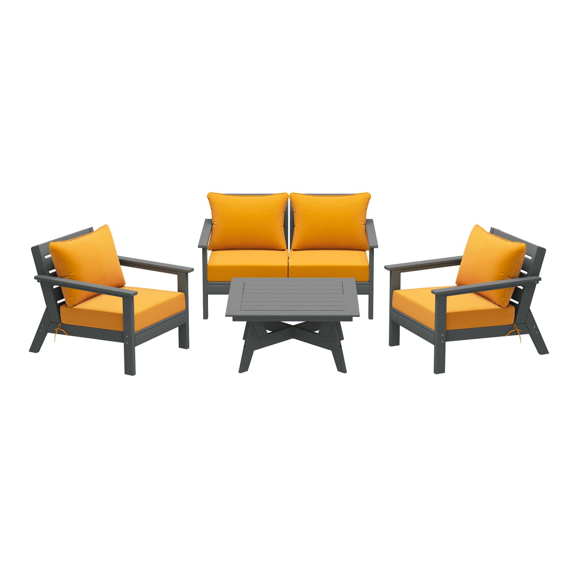 Portsmouth Outdoor 5-Piece Modular Sectional Patio Furniture Seating Set