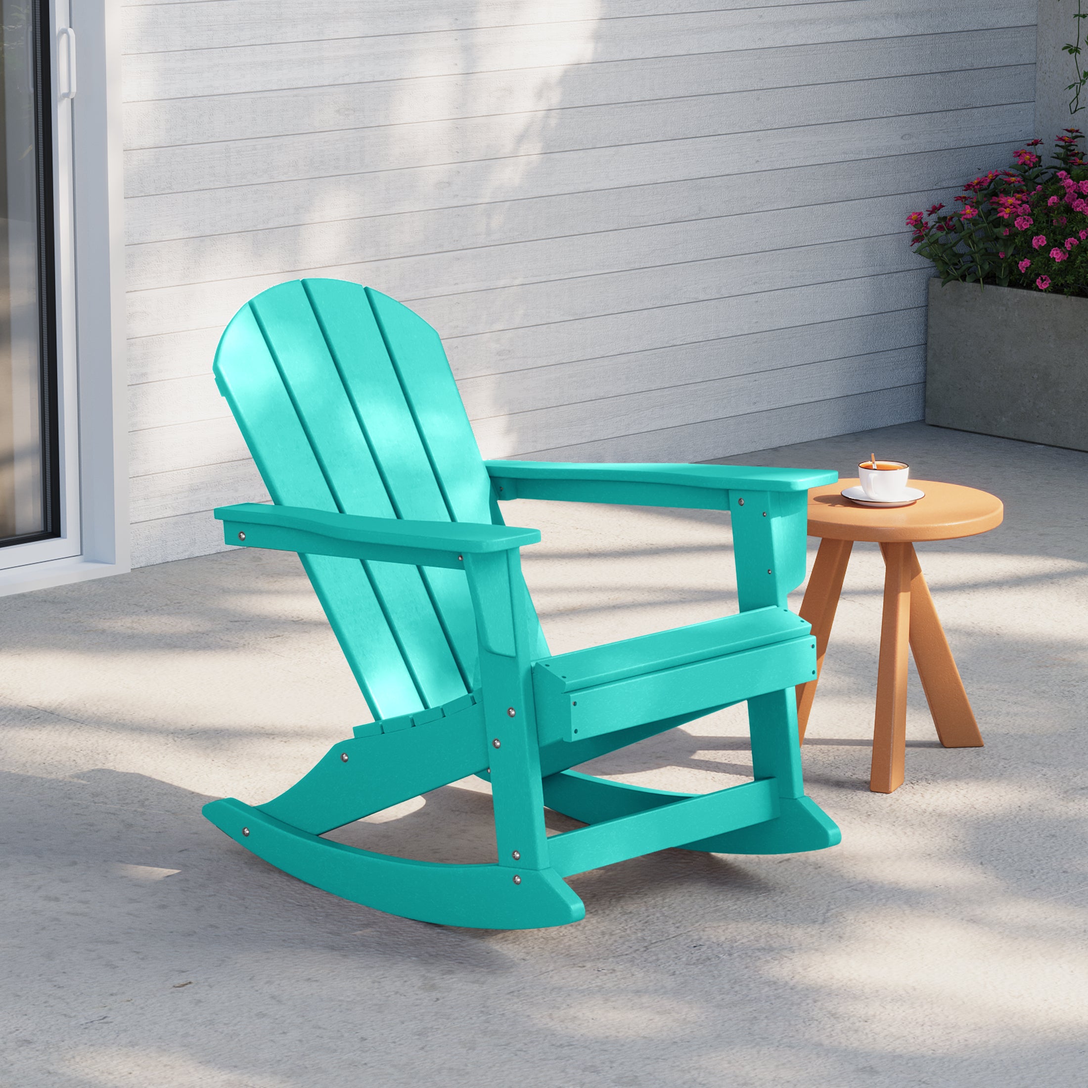 Paradise Westintrends Outdoor / Patio Poly Adirondack rocking chair