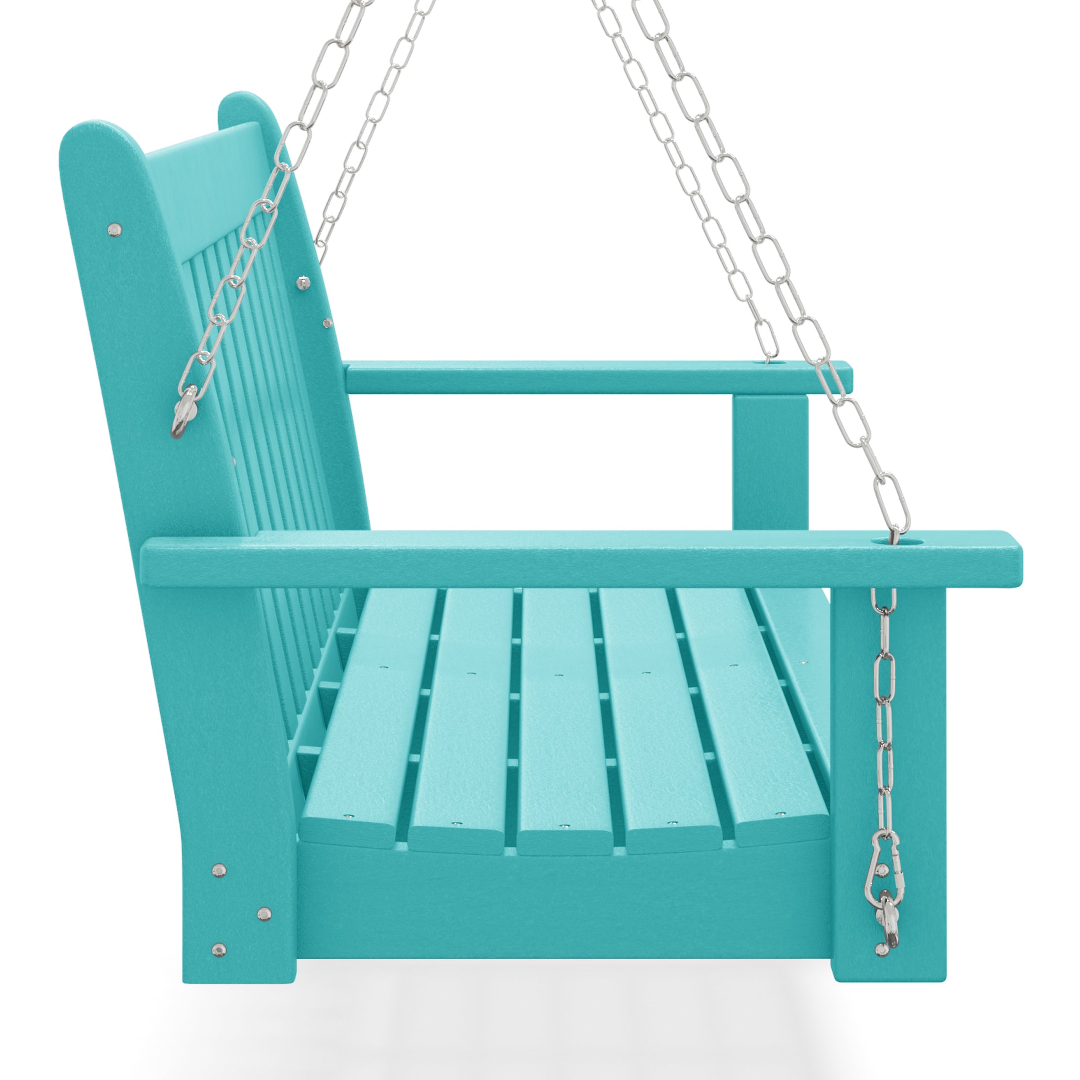 Paradise Outdoor Patio HDPE Hanging Front Porch Swing Bench