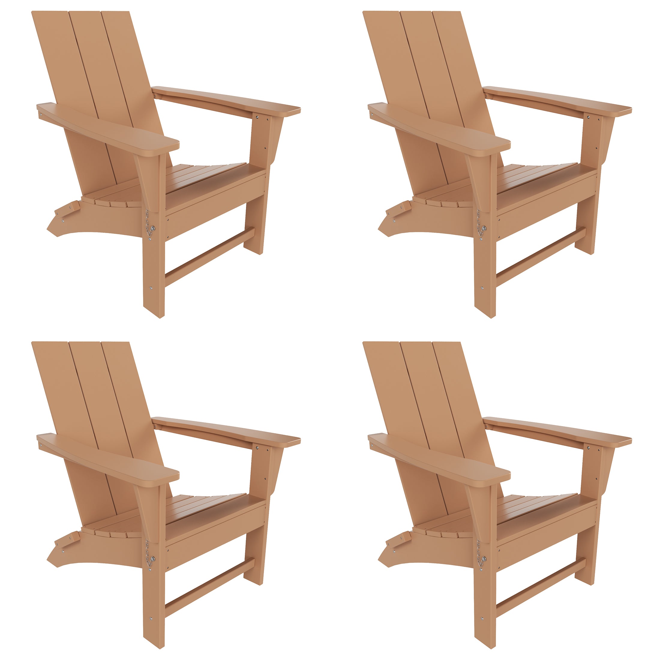 Palms Westintrends Modern Outdoor Folding Adirondack Chair (Set of 4)