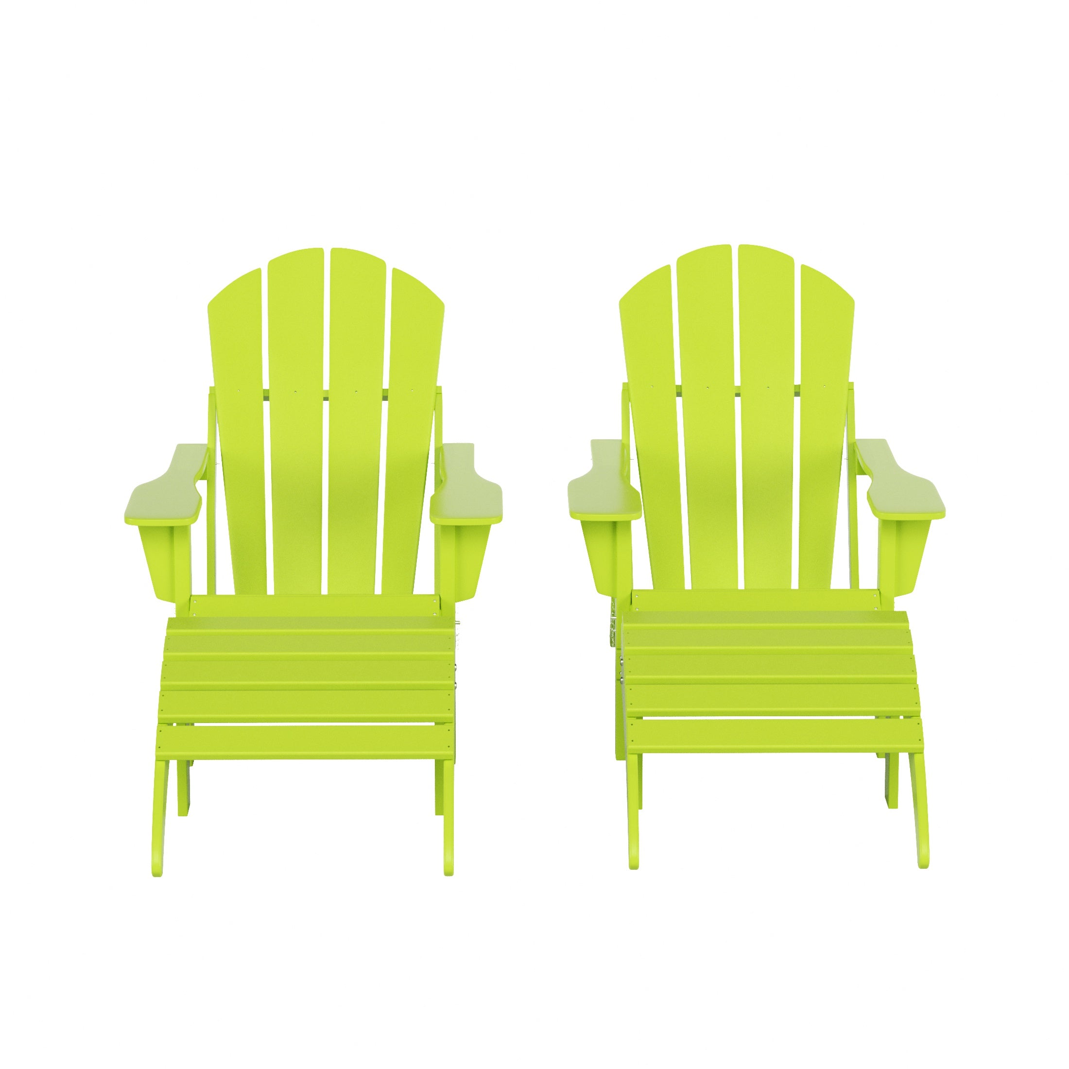 Paradise Westintrends 4-Piece set classic Adirondack chairs with ottoman (2 seater)