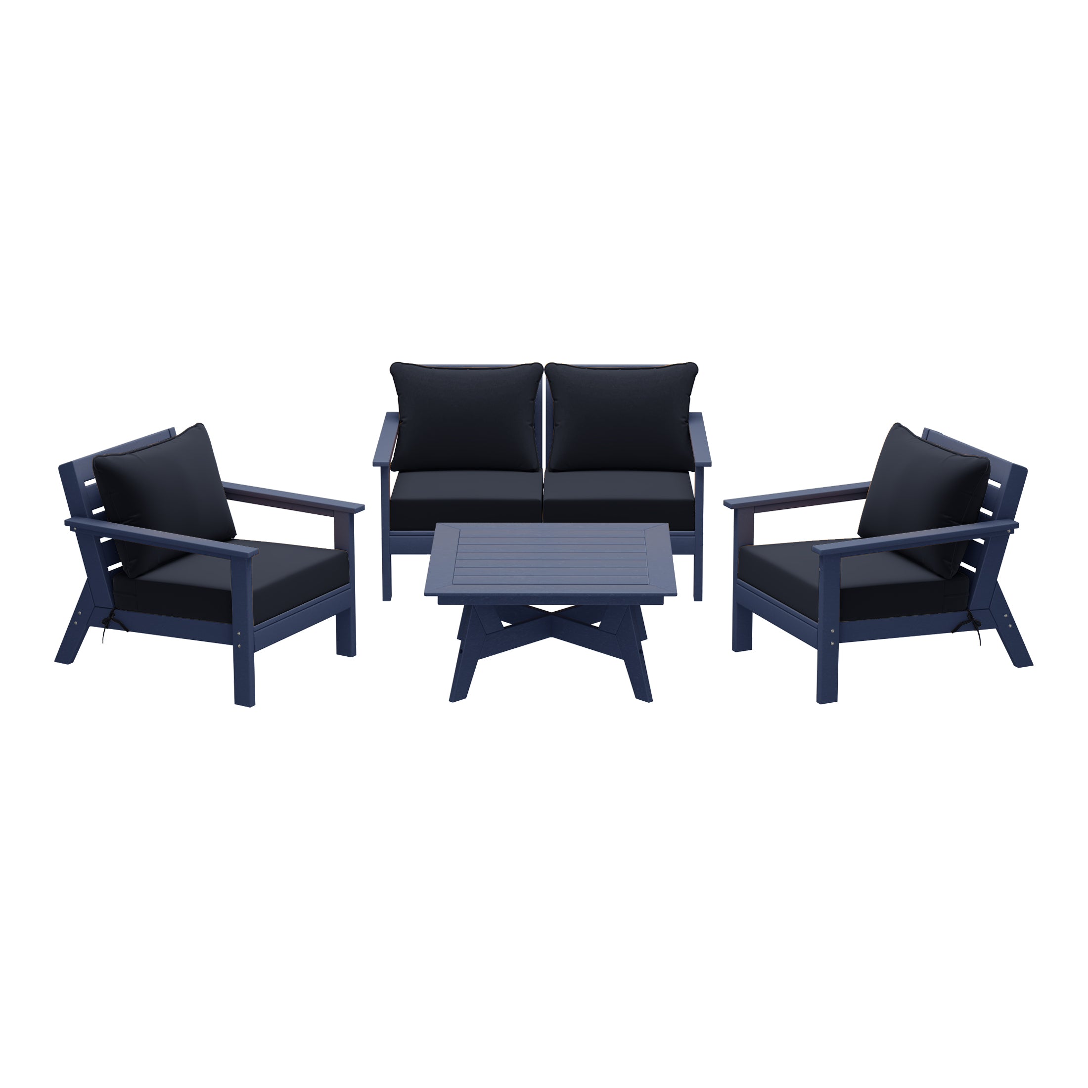 Portsmouth Outdoor 5-Piece Modular Sectional Patio Furniture Seating Set