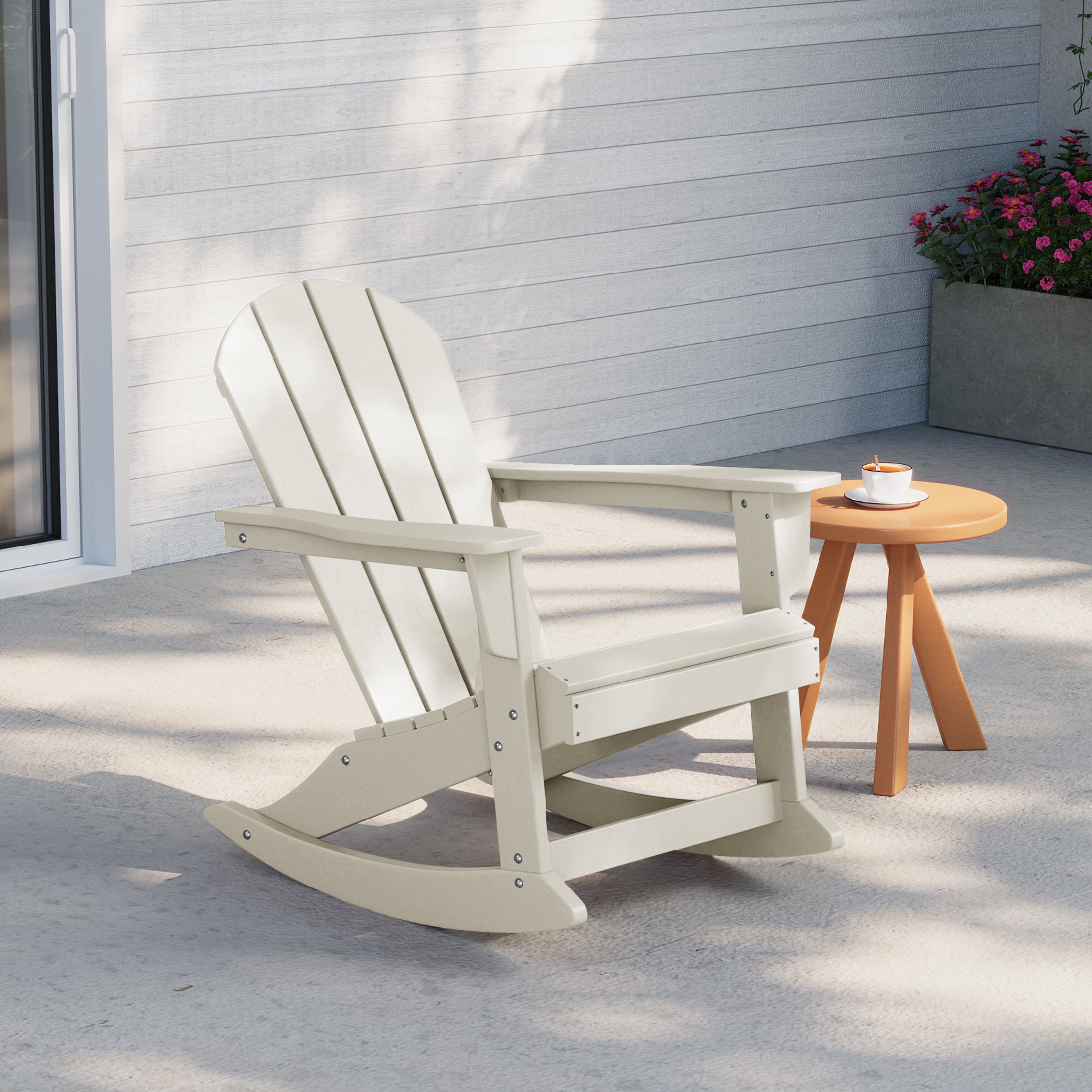 Paradise Westintrends Outdoor / Patio Poly Adirondack rocking chair