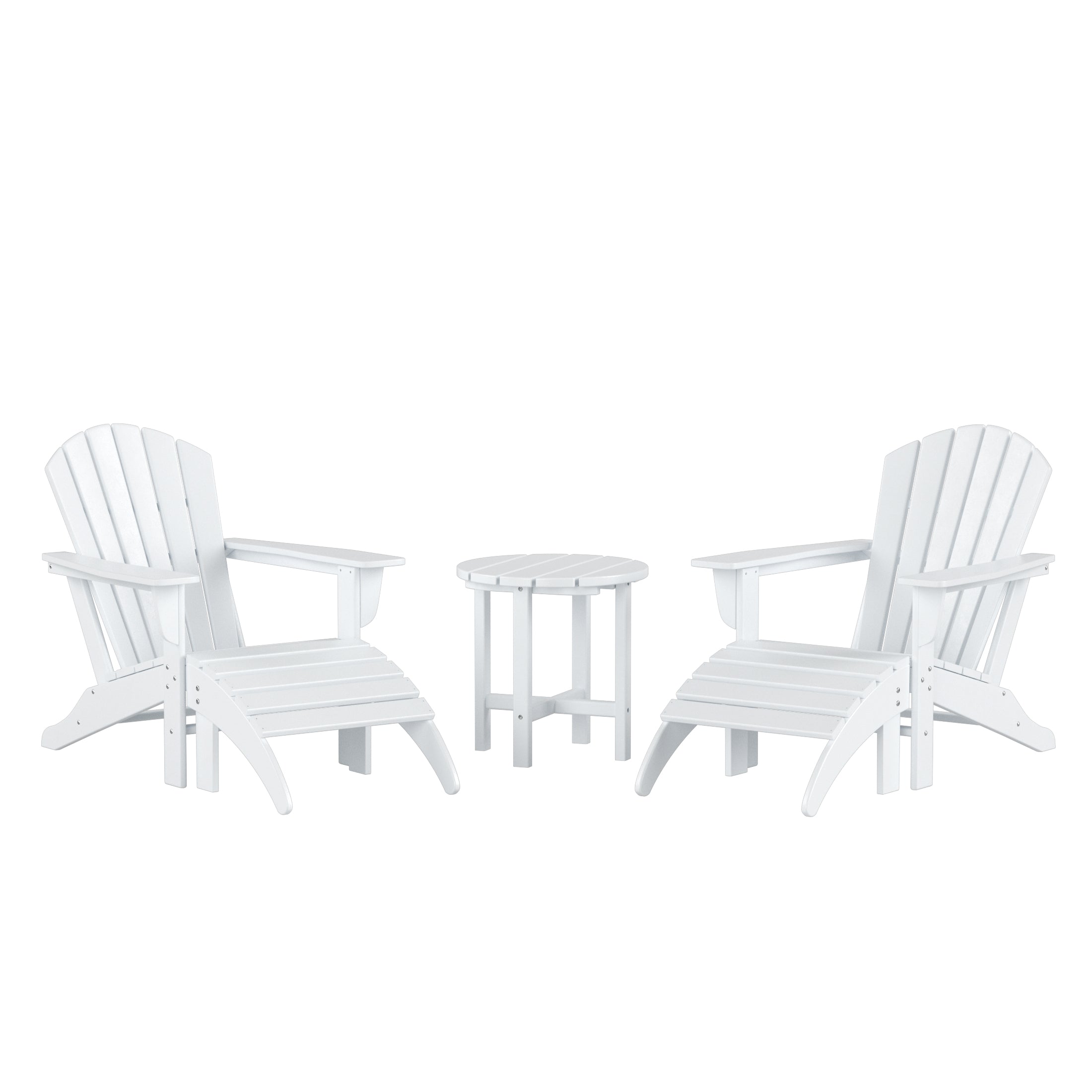 Portside Outdoor Adirondack Chair With Ottoman And Side Table 5-Piece Set