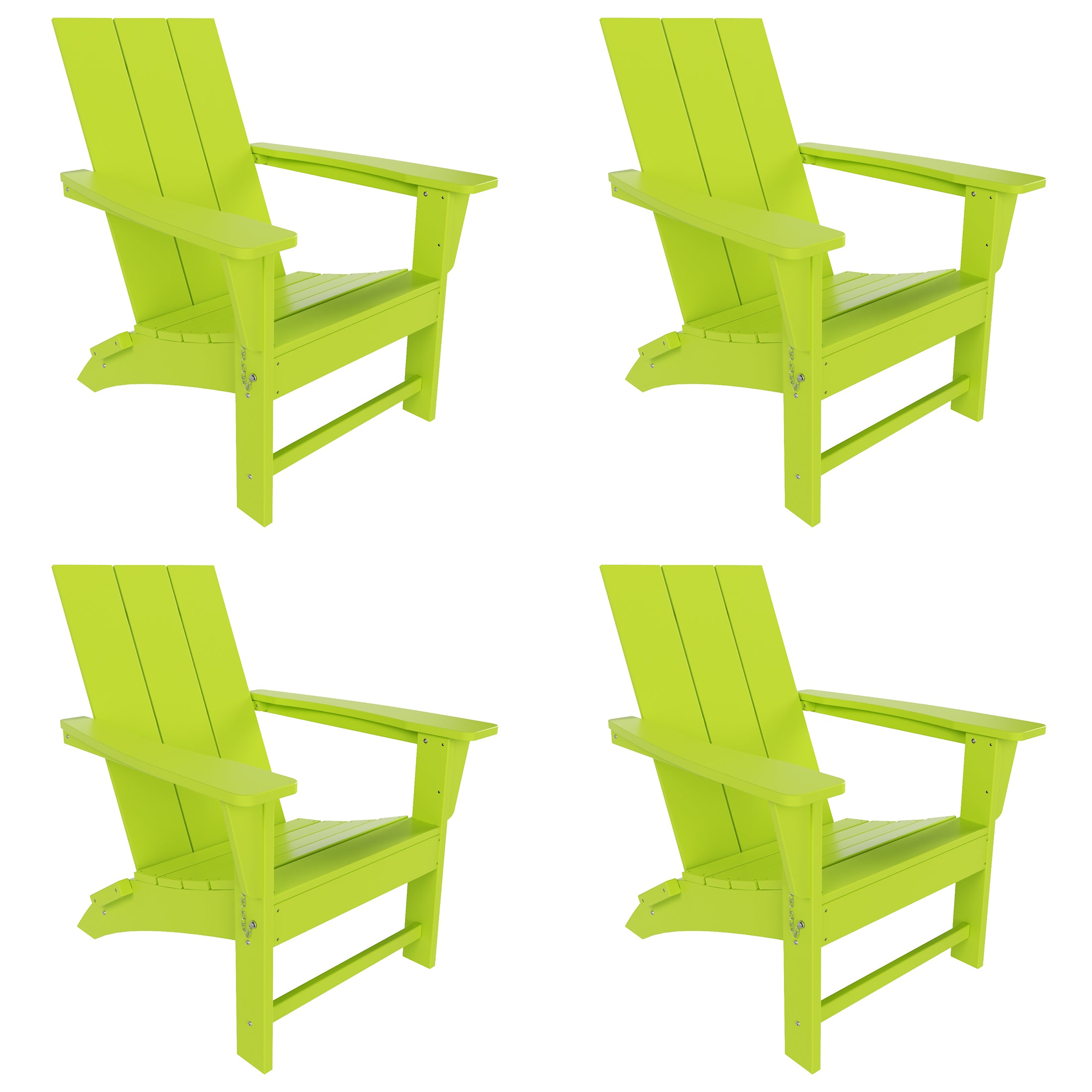 Palms Westintrends Modern Outdoor Folding Adirondack Chair (Set of 4)