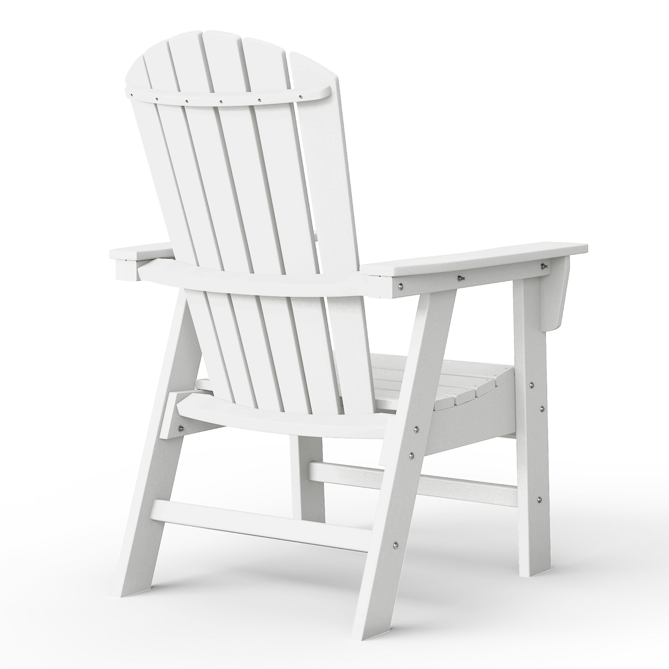 Portside Outdoor Patio Seashell Back Adirondack Dining Chair