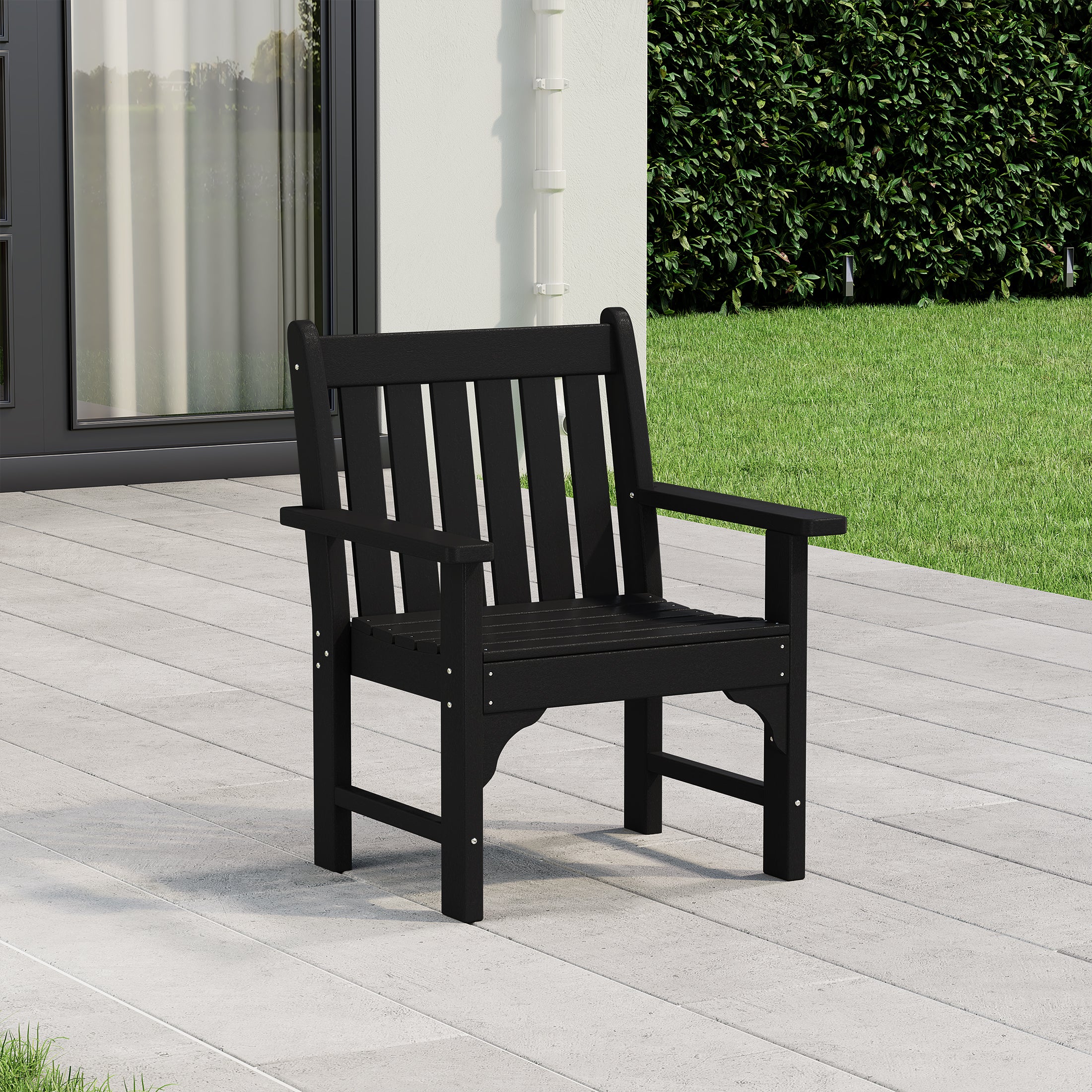 Paradise Outdoor Patio HDPE Garden Dining Arm Chair