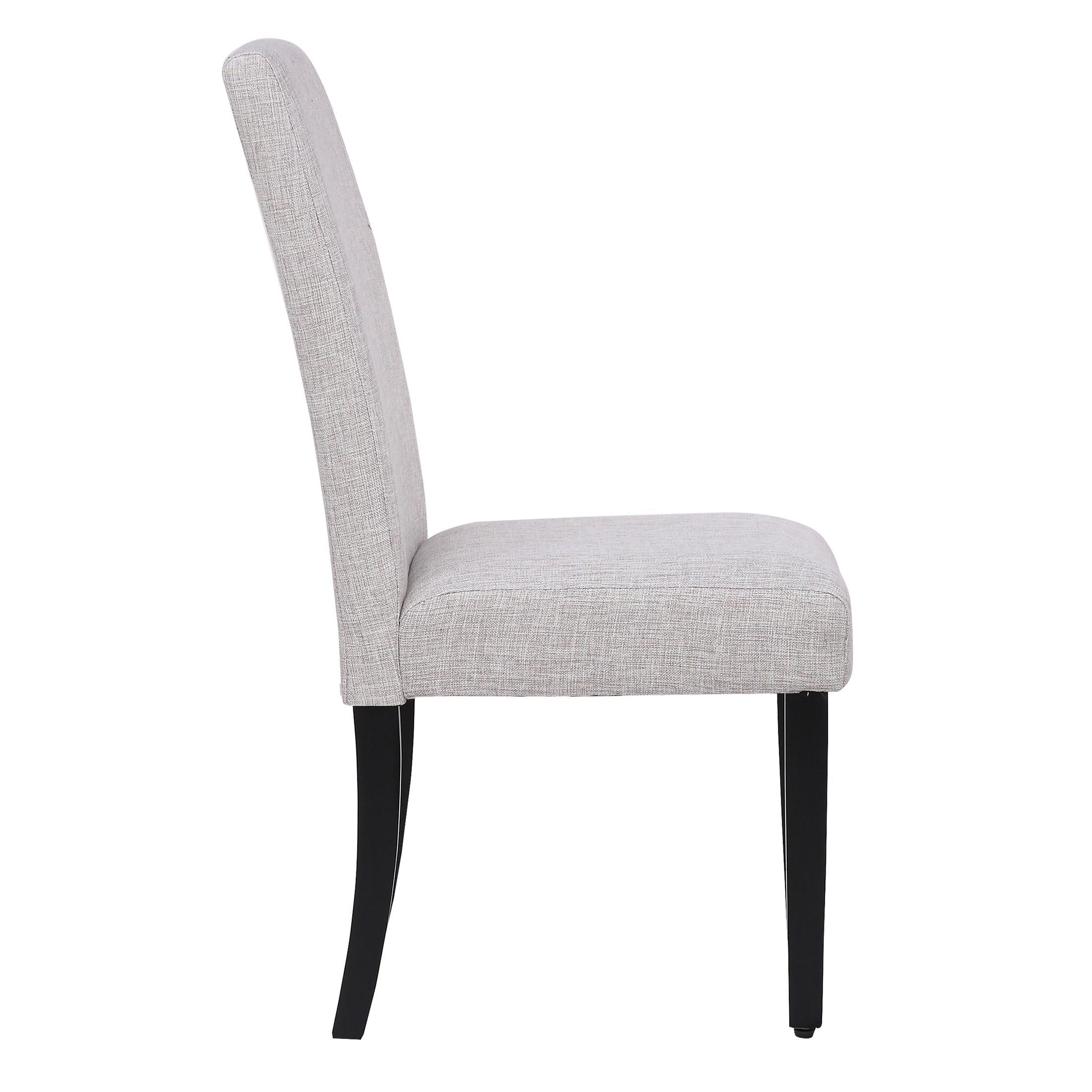 ADISON Upholstered Dining Side Chair, Light Gray