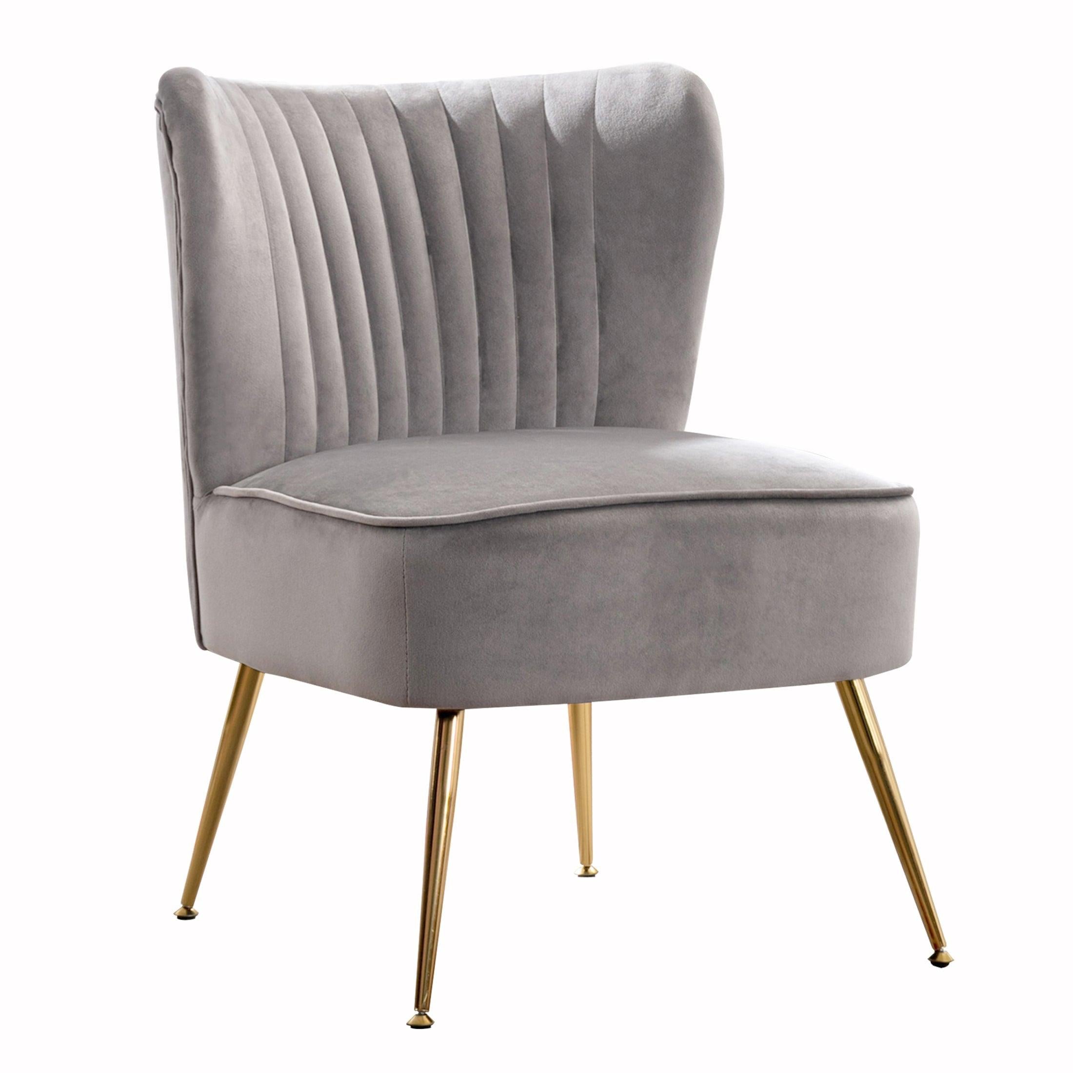 Alaia 22" Wide Tufted Velvet Accent Chair