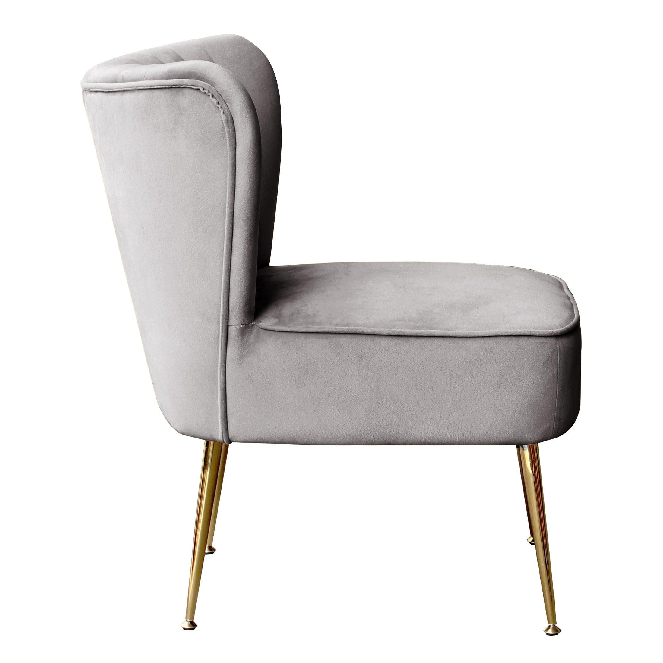 Alaia 22" Wide Tufted Velvet Accent Chair