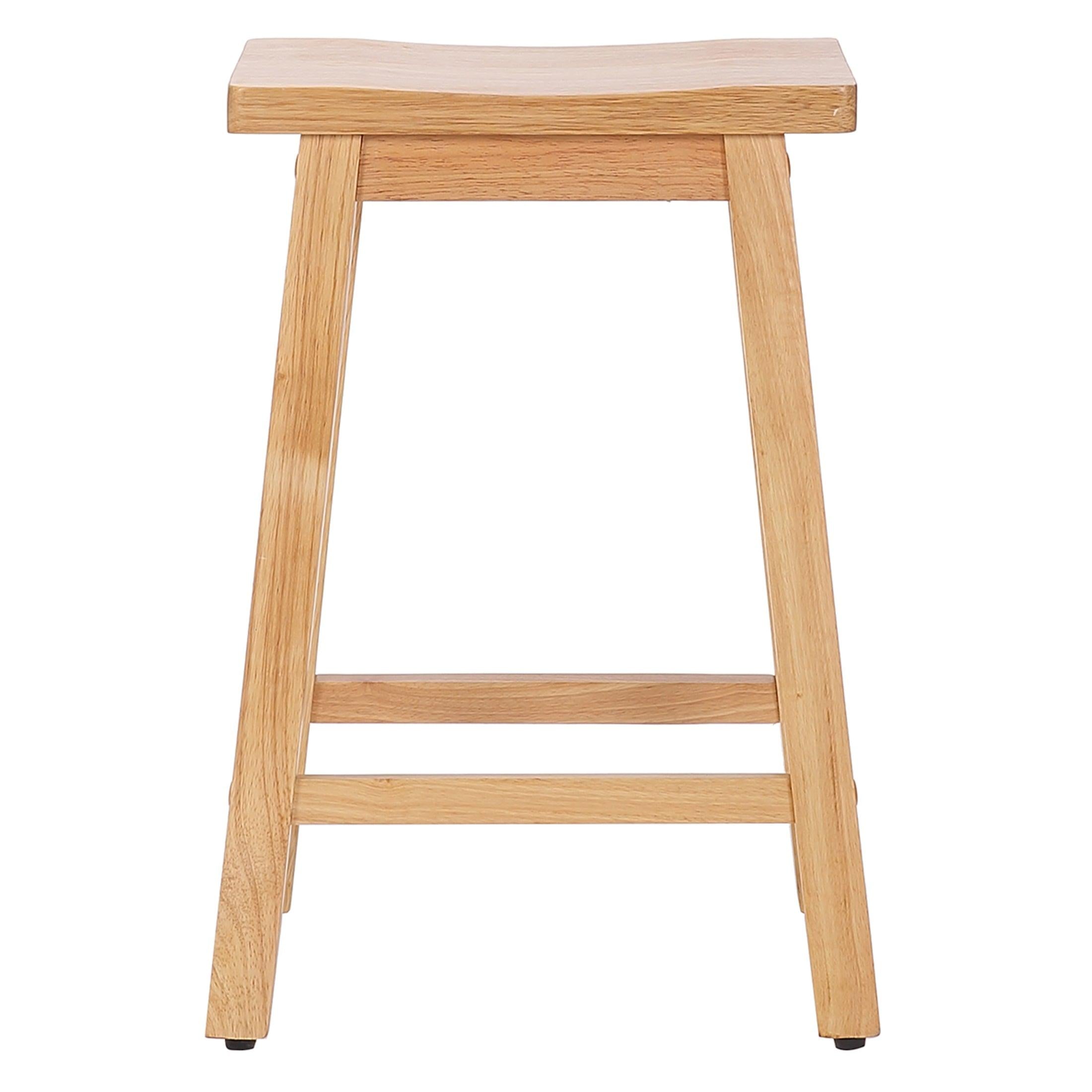 Arman 24" Inch Classic Wood Bar Stool (Set of 2) - Costaelm