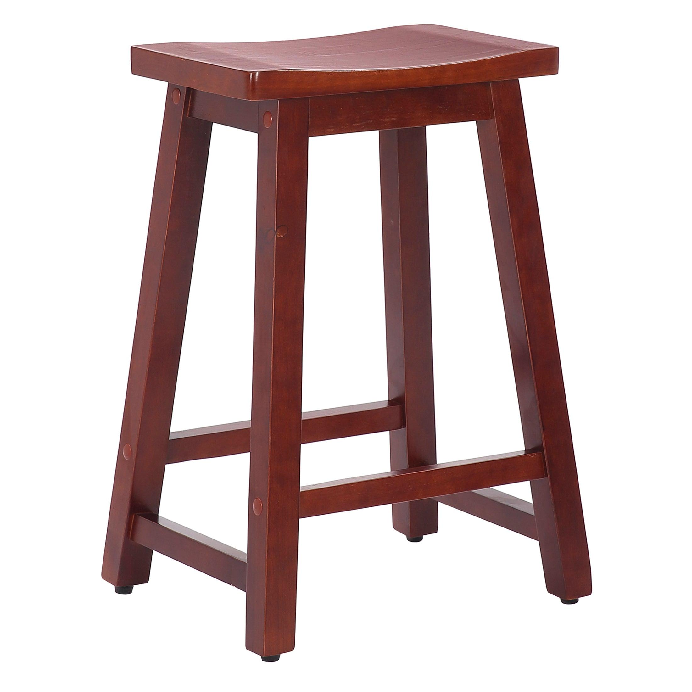 Arman 24" Inch Classic Wood Bar Stool (Set of 2) - Costaelm