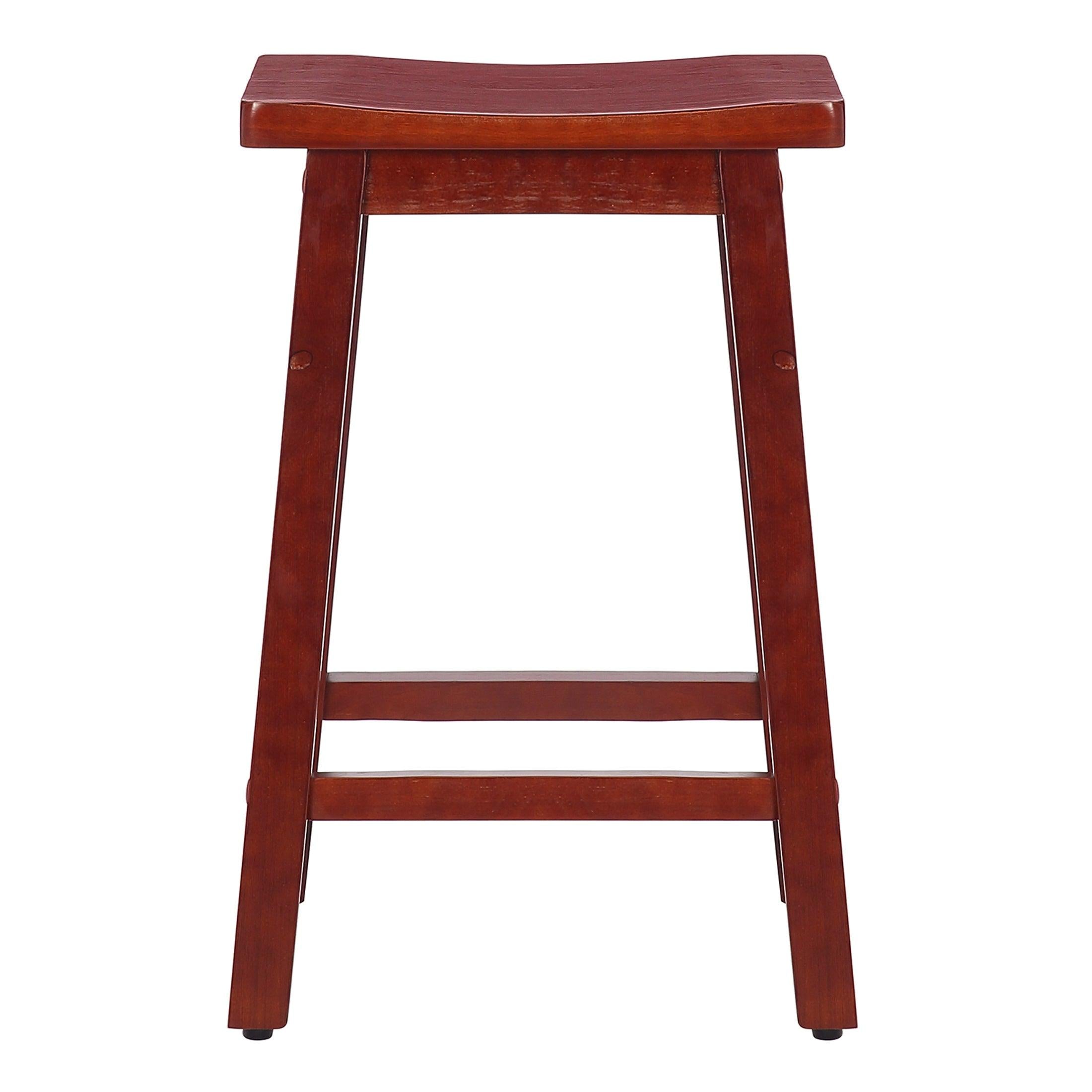 Arman 24" Inch Classic Wood Bar Stool (Set of 2) - Costaelm