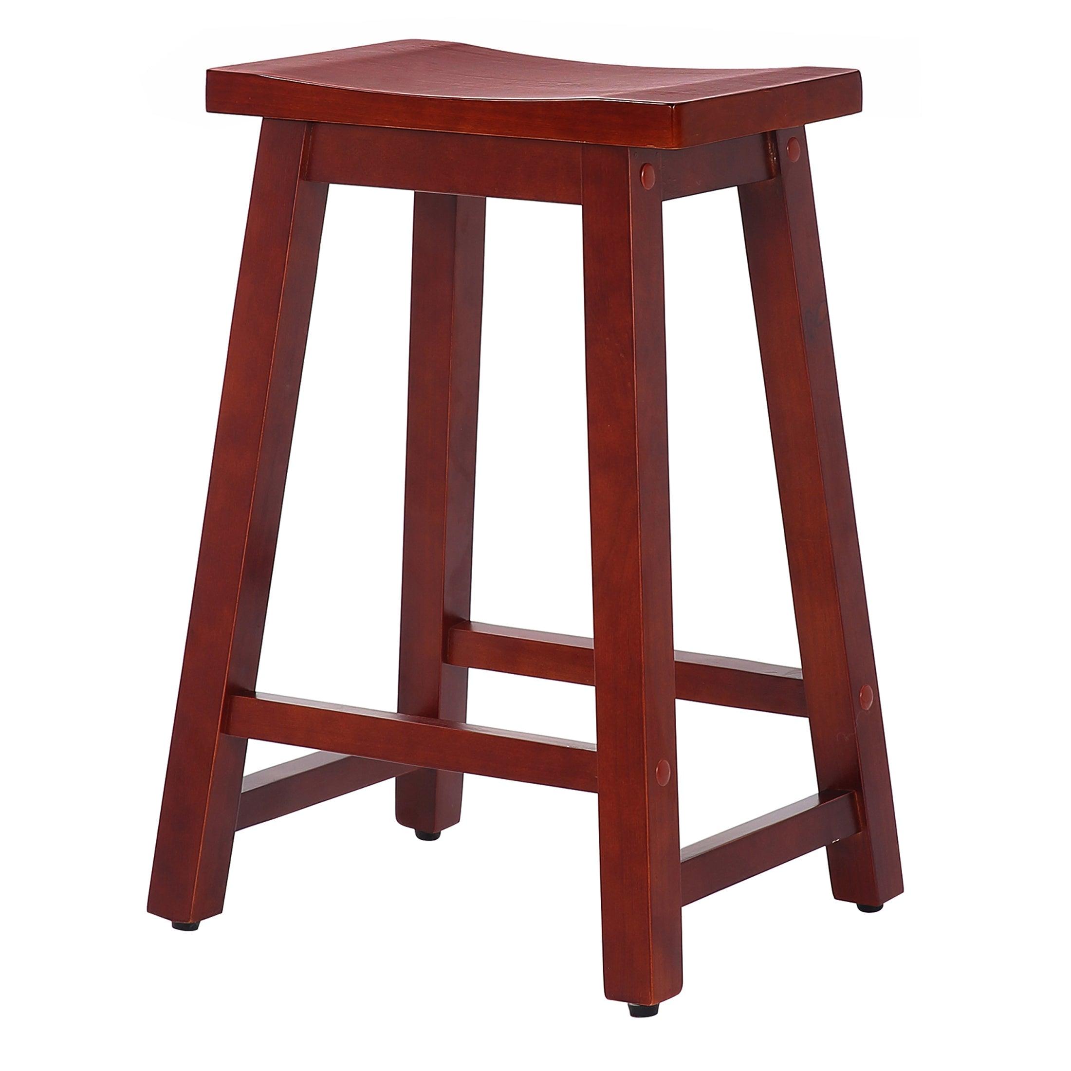 Arman 24" Inch Classic Wood Bar Stool (Set of 2) - Costaelm