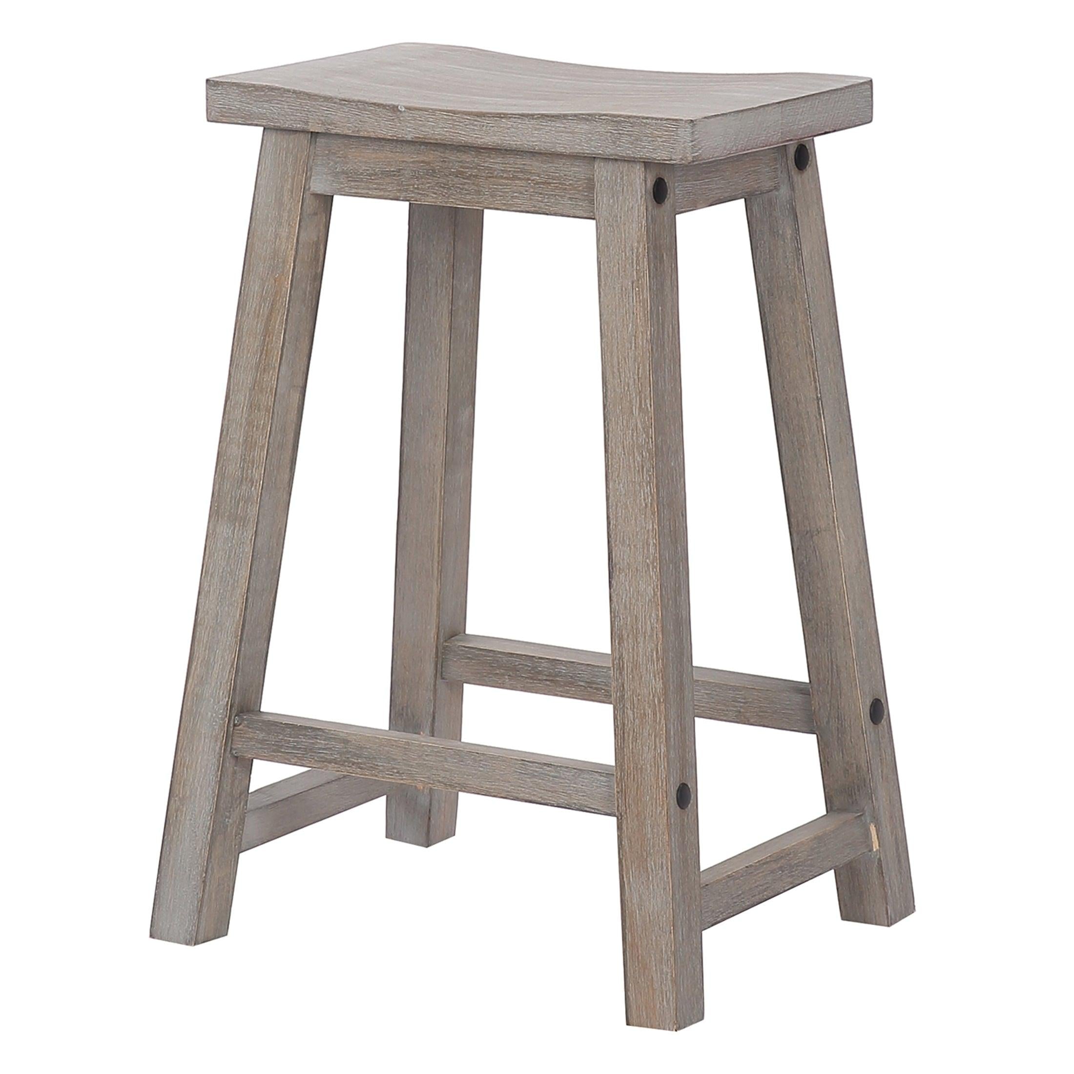 Arman 24" Inch Classic Wood Bar Stool (Set of 2) - Costaelm