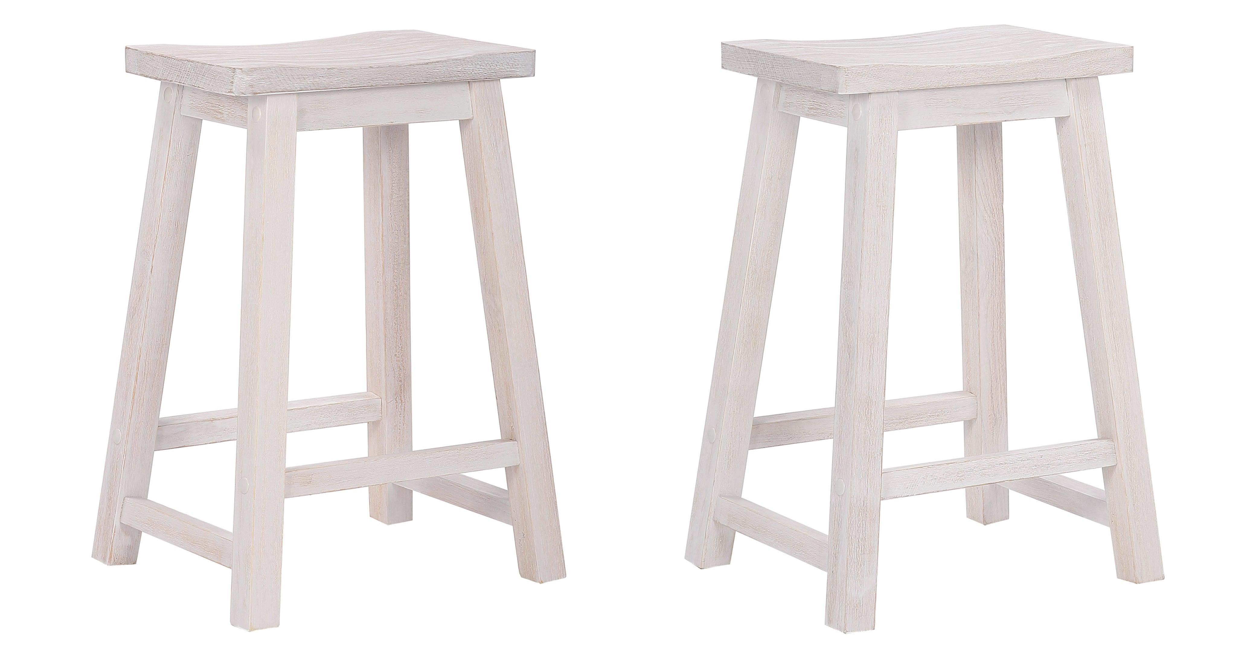 Arman 24" Inch Classic Wood Bar Stool (Set of 2) - Costaelm