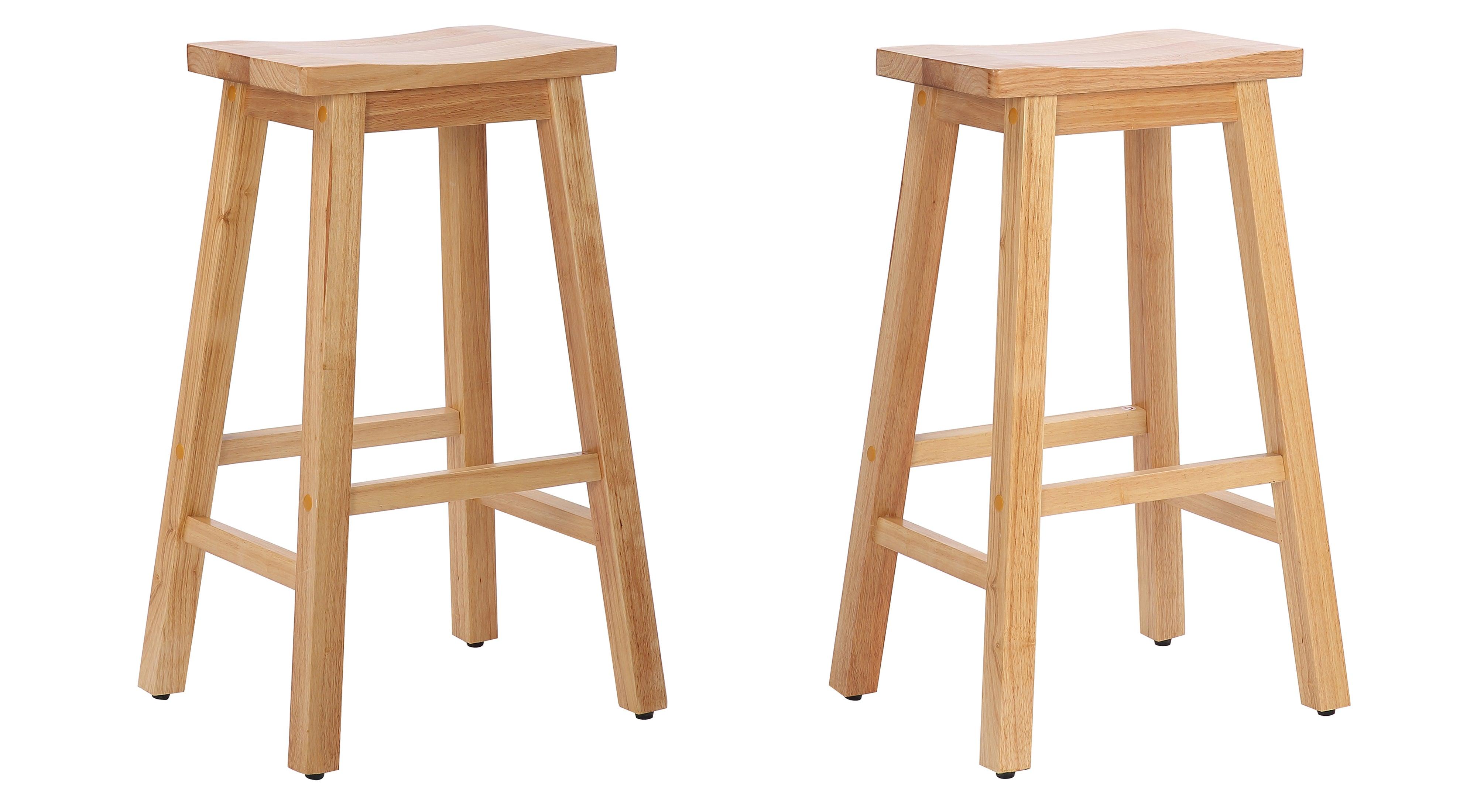 Arman 29" Inch Classic Counter Height Wood Bar Stool (Set of 2) - Costaelm