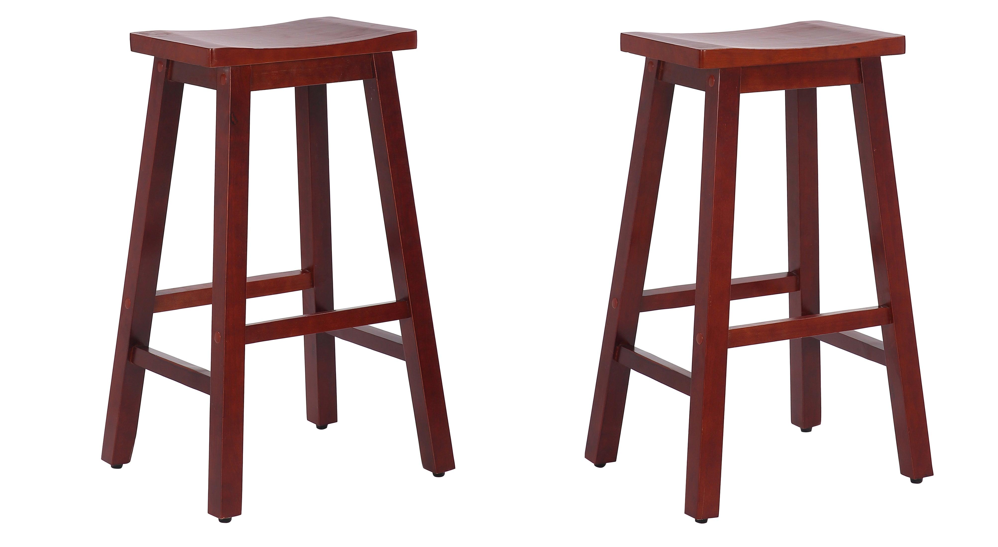 Arman 29" Inch Classic Counter Height Wood Bar Stool (Set of 2) - Costaelm