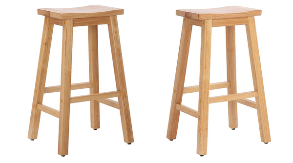 Arman 29" Inch Classic Counter Height Wood Bar Stool (Set of 2) - Costaelm