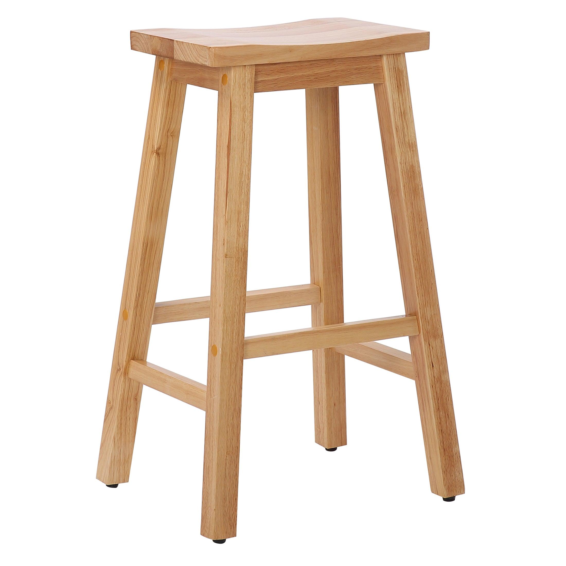 Arman 29" Inch Classic Counter Height Wood Bar Stool (Set of 2) - Costaelm