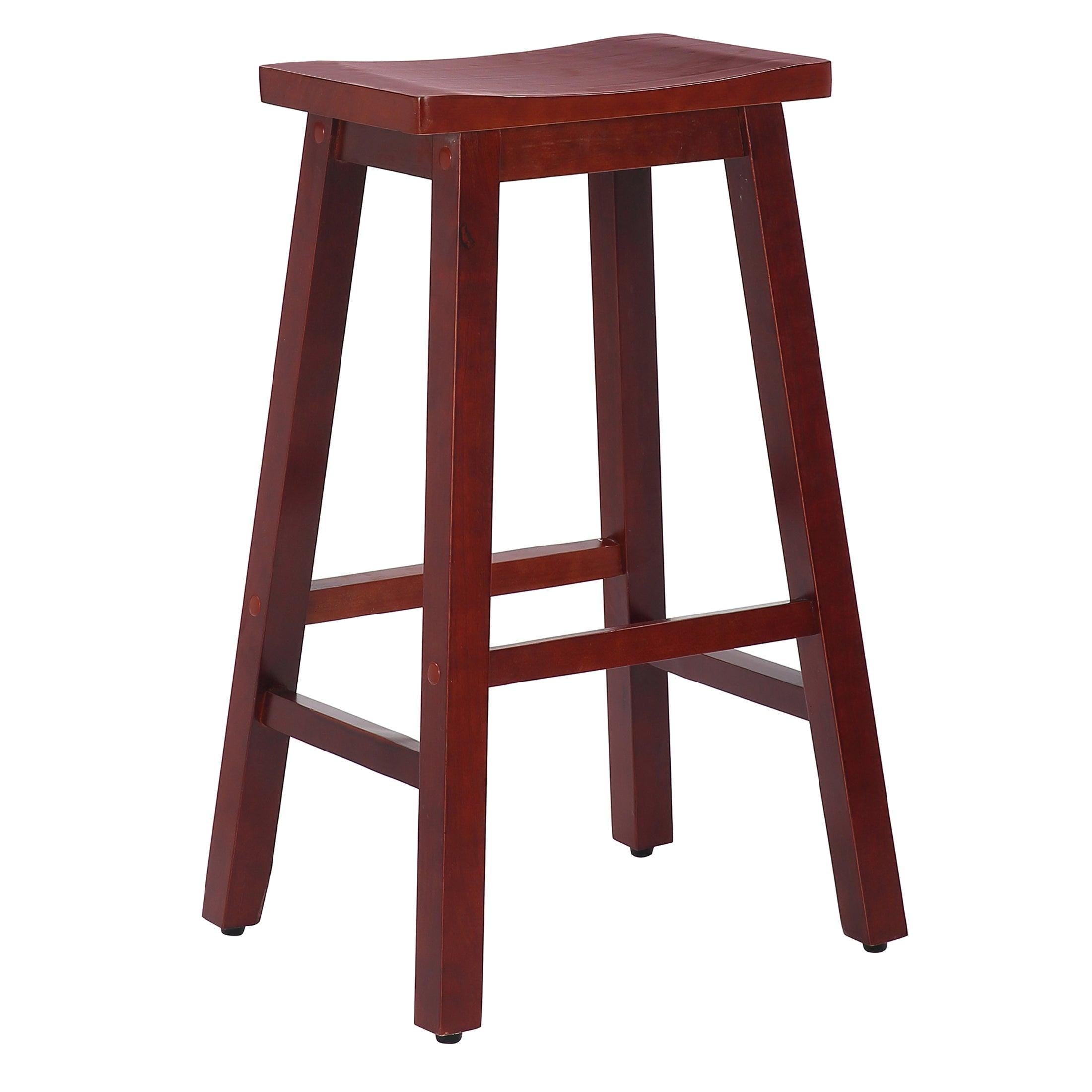 Arman 29" Inch Classic Counter Height Wood Bar Stool (Set of 2) - Costaelm