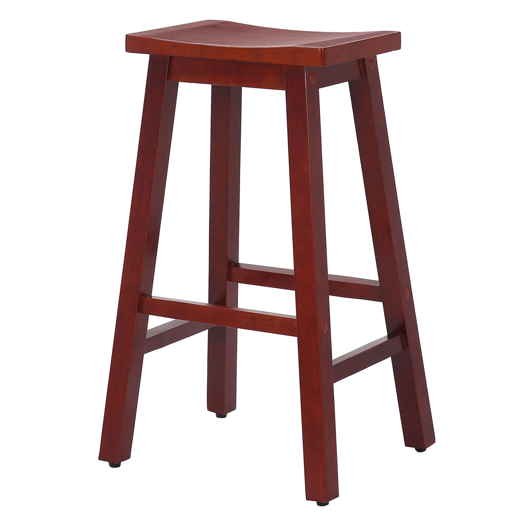 Arman 29" Inch Classic Counter Height Wood Bar Stool (Set of 2) - Costaelm