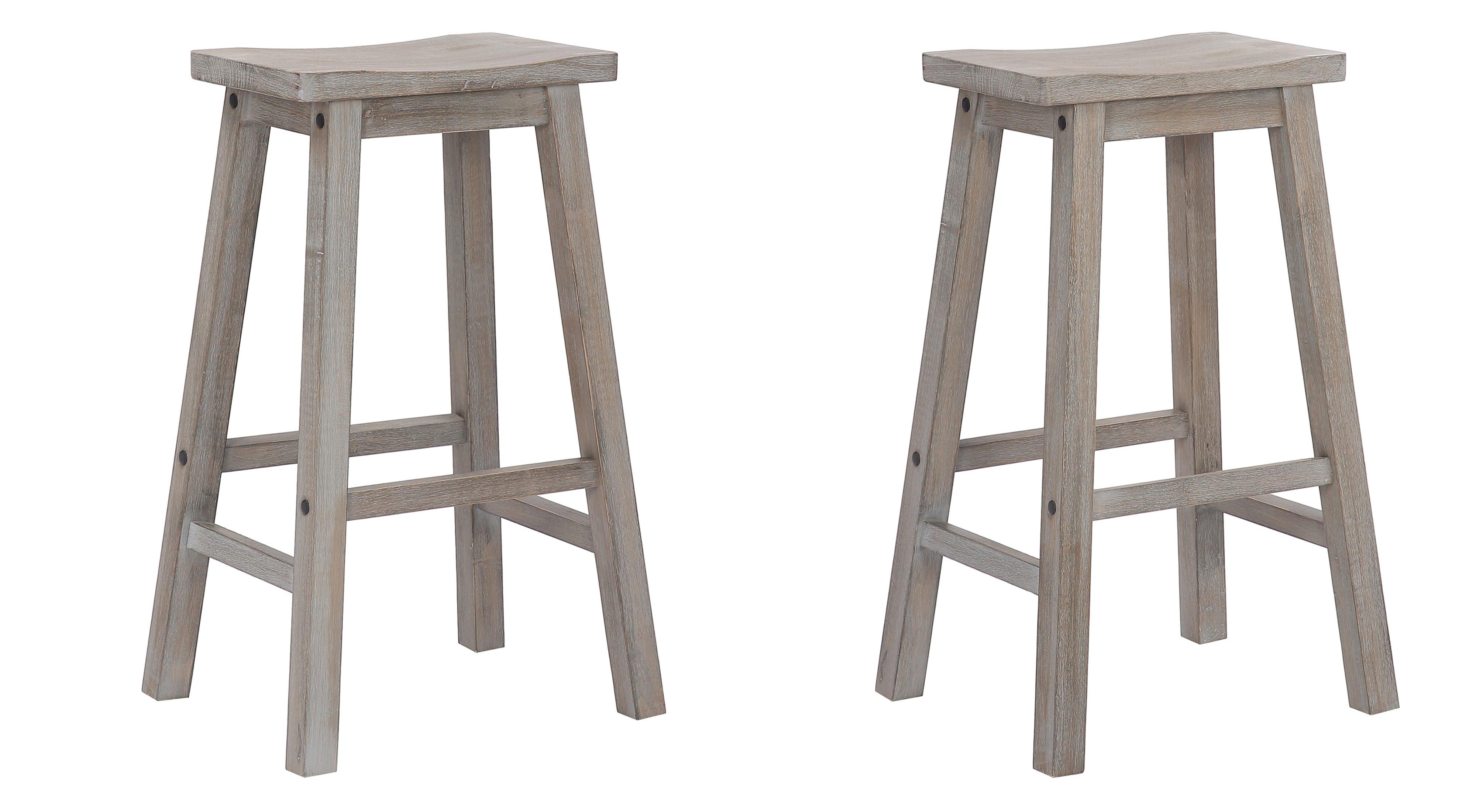 Arman 29" Inch Classic Counter Height Wood Bar Stool (Set of 2) - Costaelm