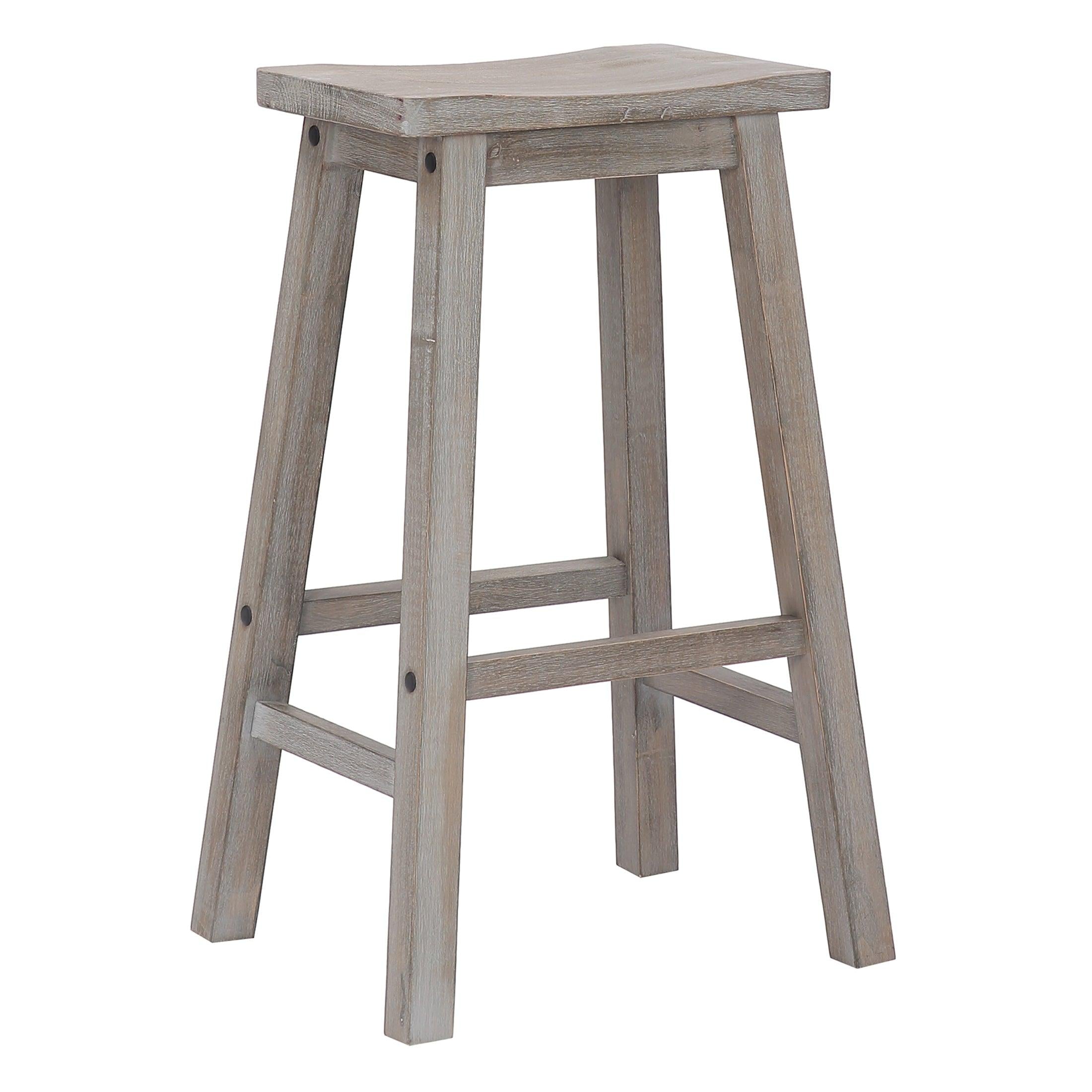 Arman 29" Inch Classic Counter Height Wood Bar Stool (Set of 2) - Costaelm