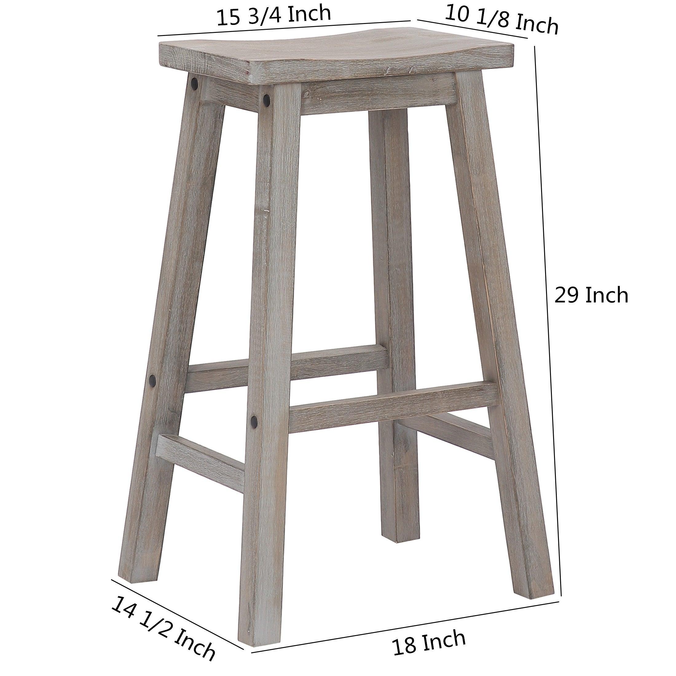 Arman 29" Inch Classic Counter Height Wood Bar Stool (Set of 2) - Costaelm