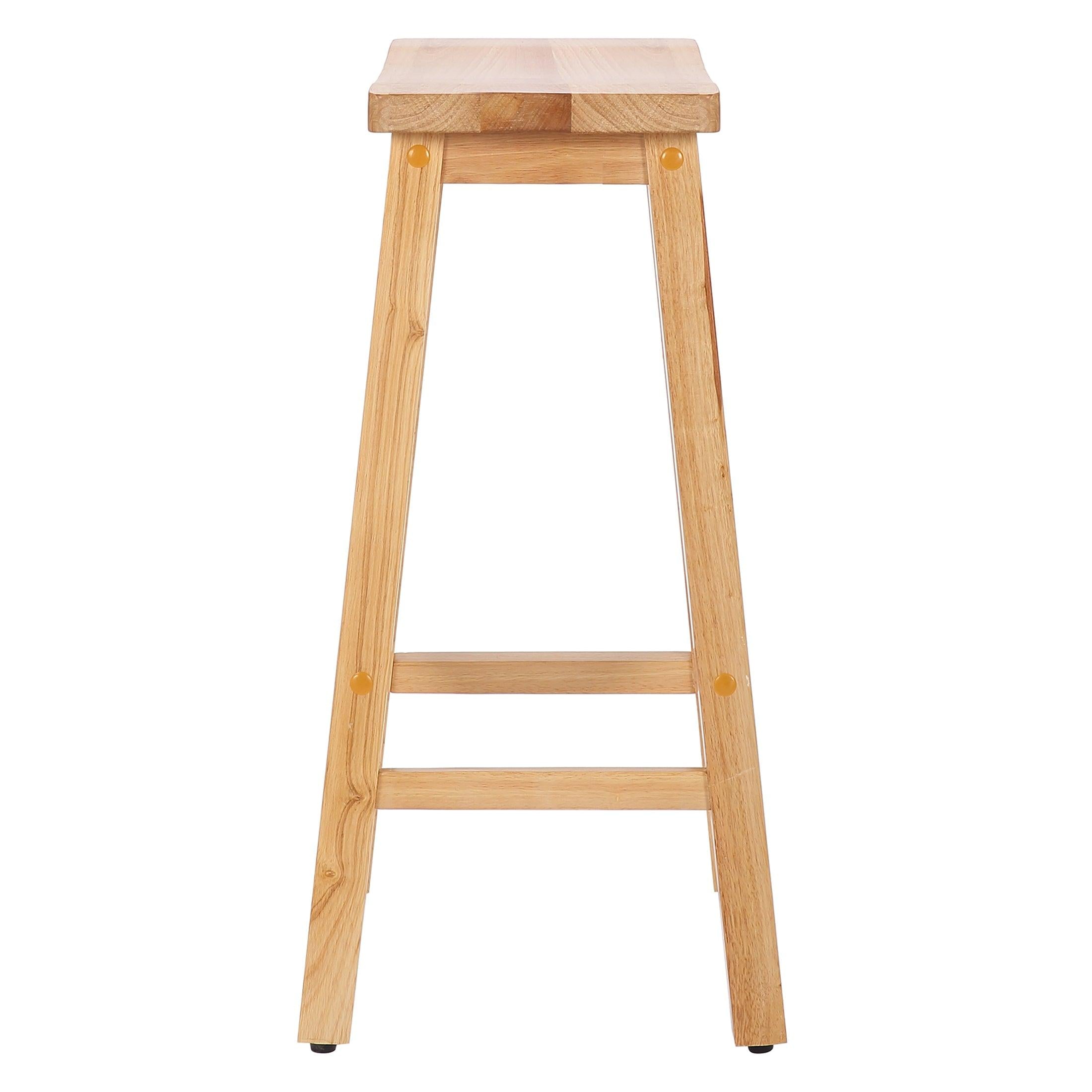 Arman 29" Inch Classic Counter Height Wood Bar Stool (Set of 2) - Costaelm