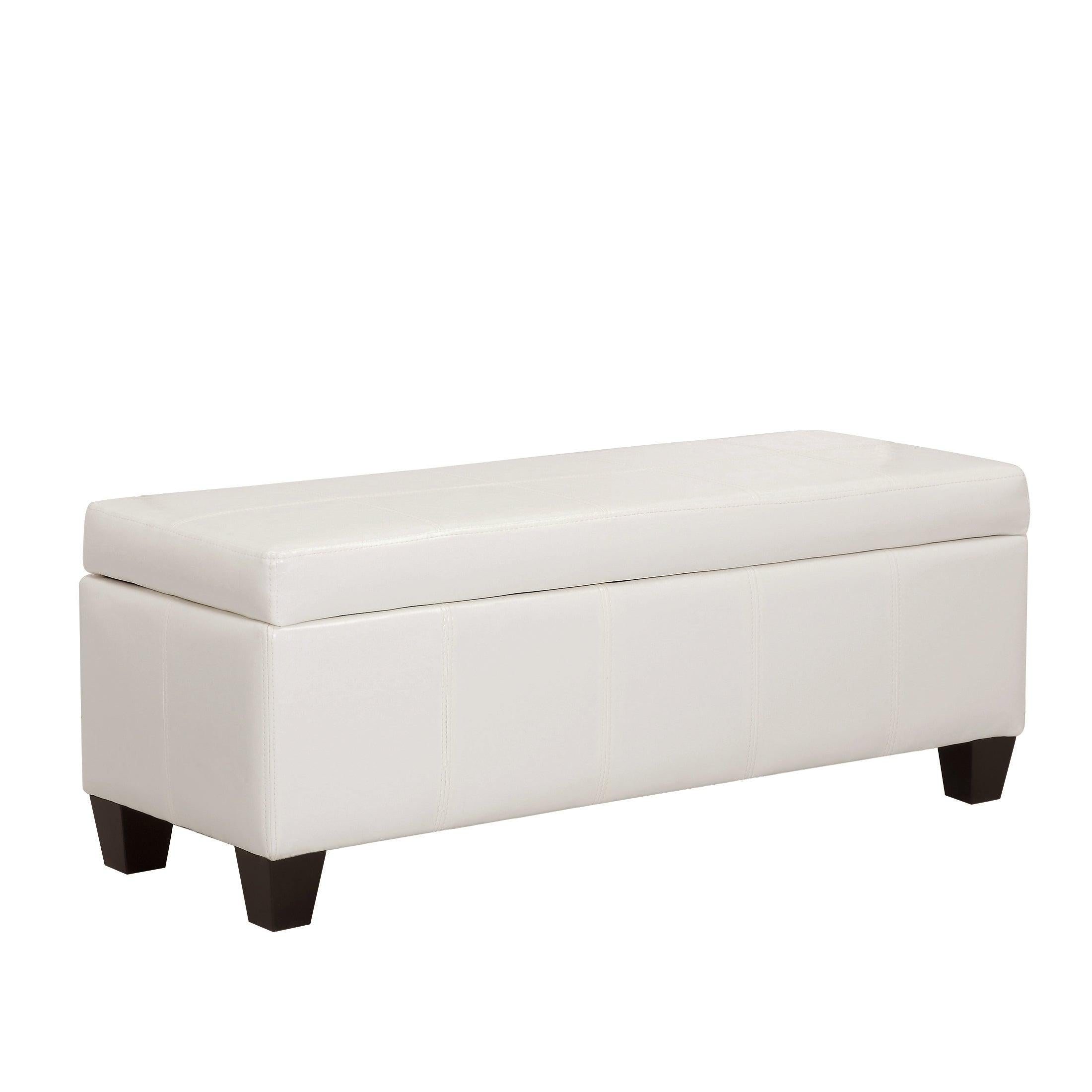 Baltimore Faux Leather Upholstered Storage Ottoman Bench - Costaelm