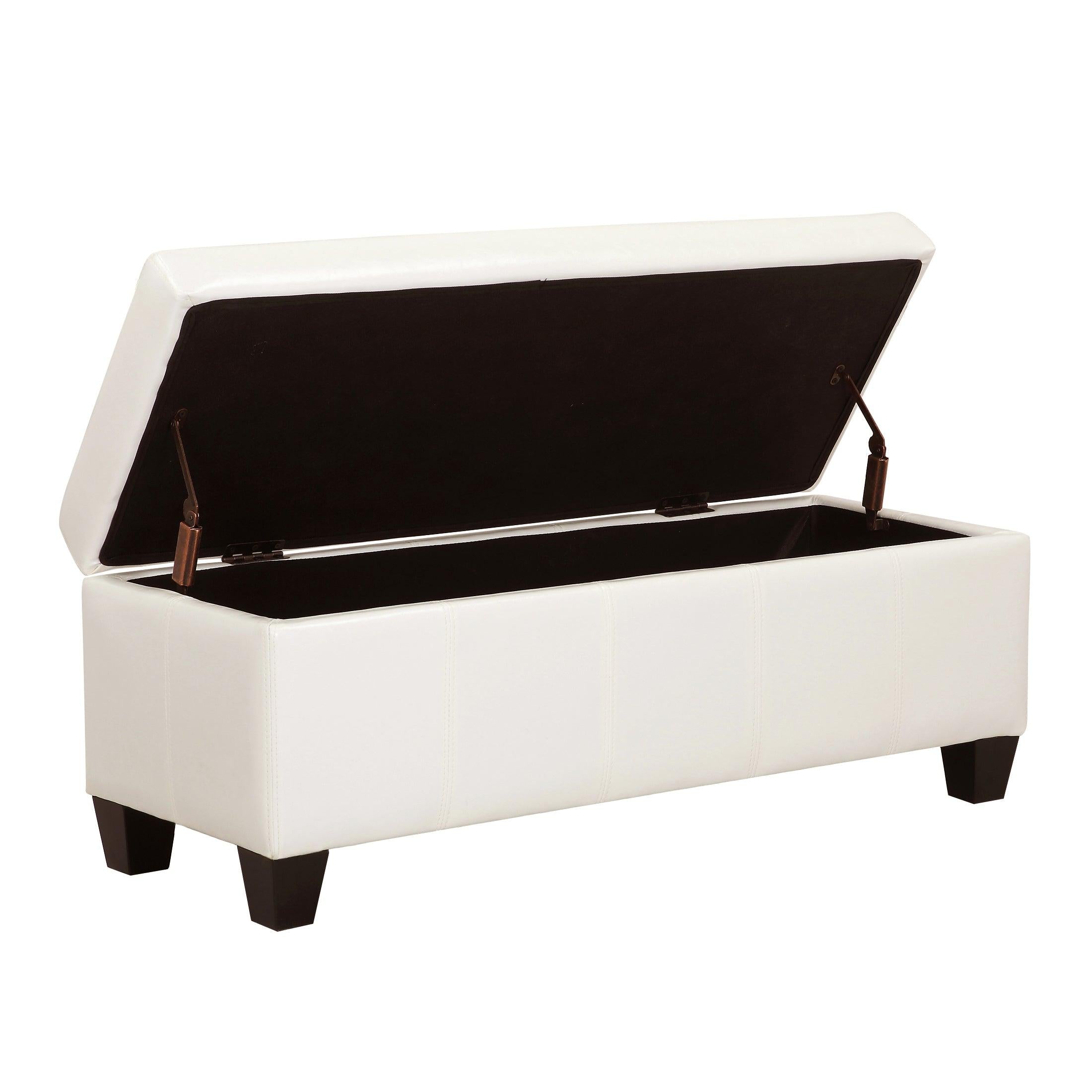 Baltimore Faux Leather Upholstered Storage Ottoman Bench - Costaelm