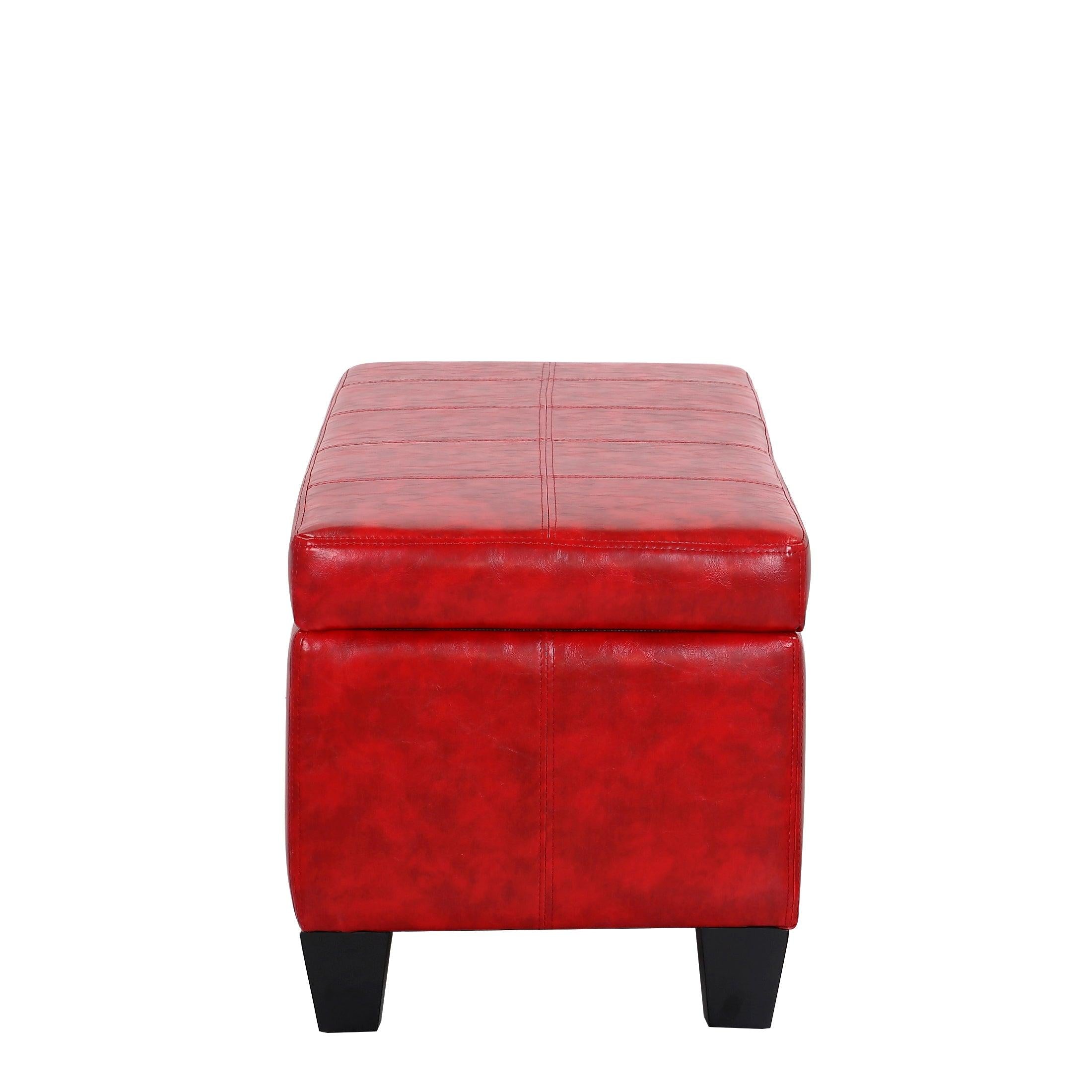 Baltimore Faux Leather Upholstered Storage Ottoman Bench - Costaelm