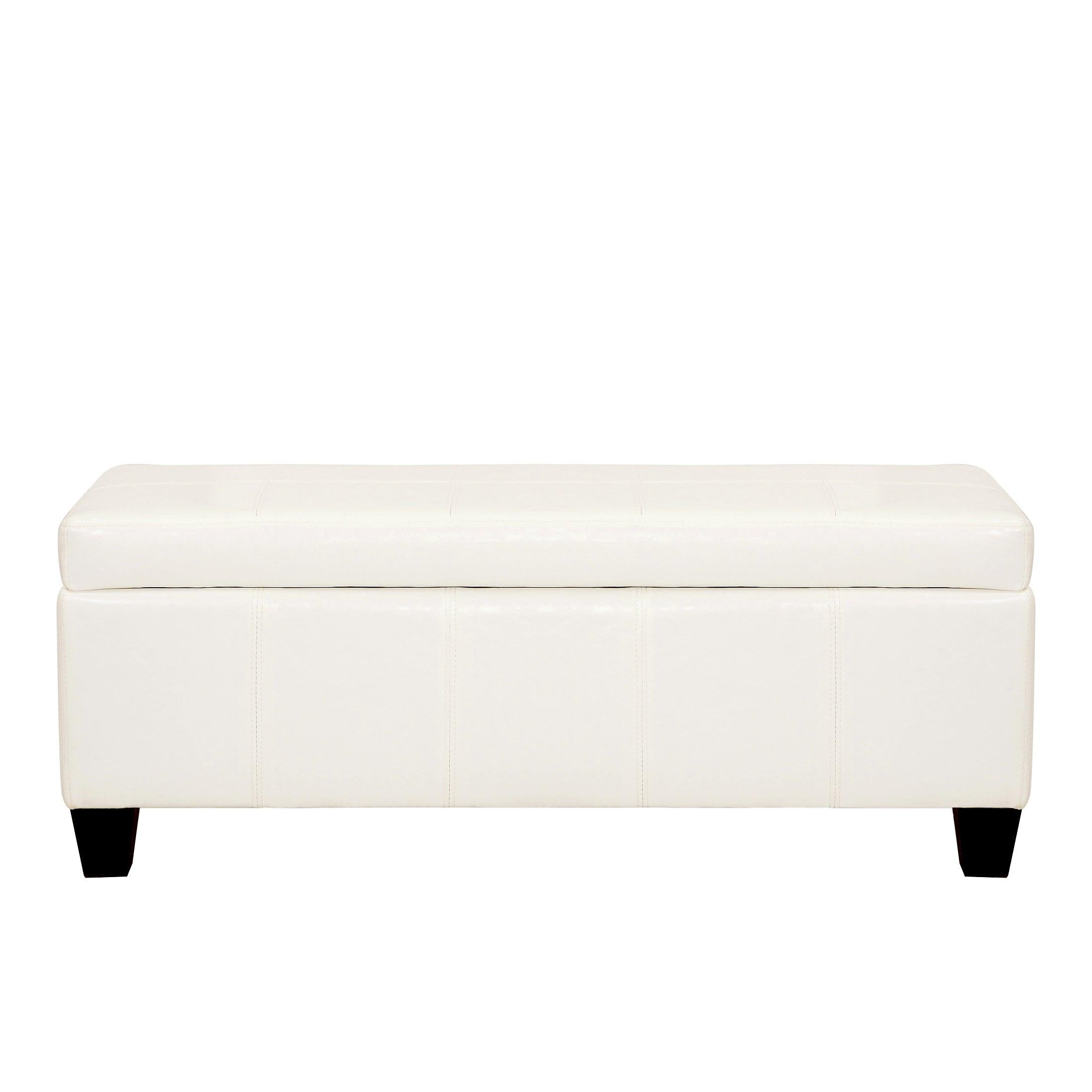 Baltimore Faux Leather Upholstered Storage Ottoman Bench - Costaelm