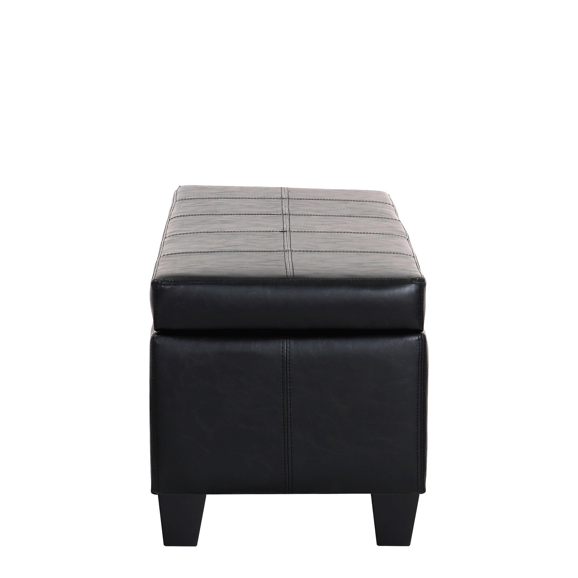 Baltimore Faux Leather Upholstered Storage Ottoman Bench - Costaelm