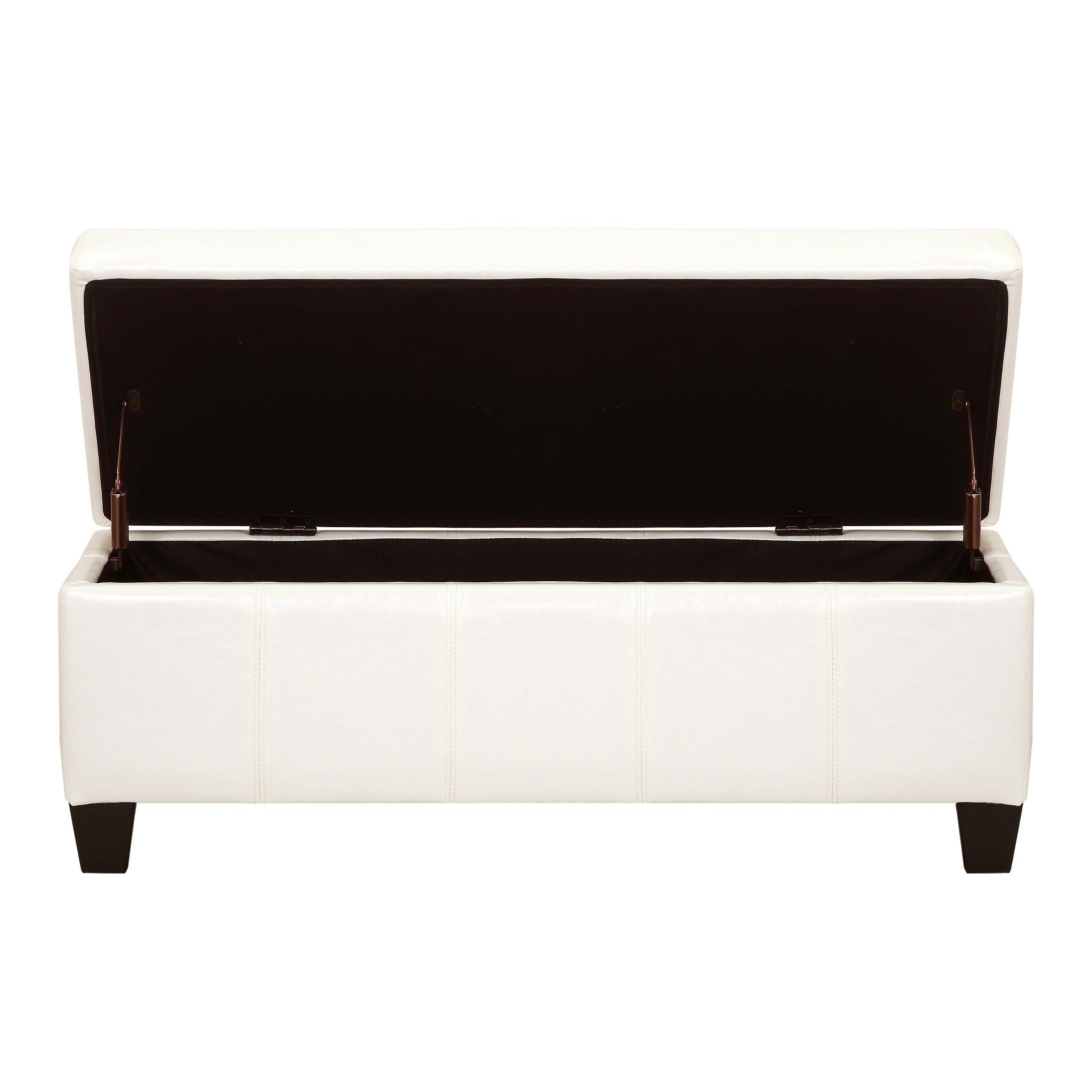 Baltimore Faux Leather Upholstered Storage Ottoman Bench - Costaelm