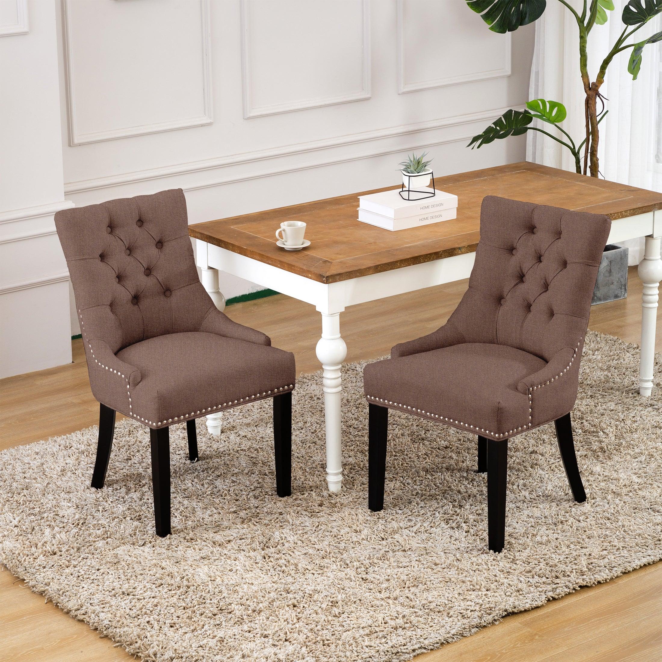 Bellmount Upholstered Wingback Tufted Dining Chair - Costaelm