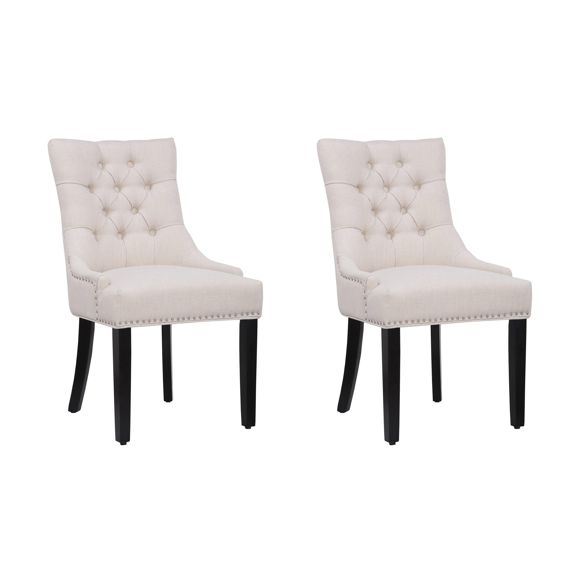 Bellmount Upholstered Wingback Tufted Dining Chair (Set of 2) - Costaelm