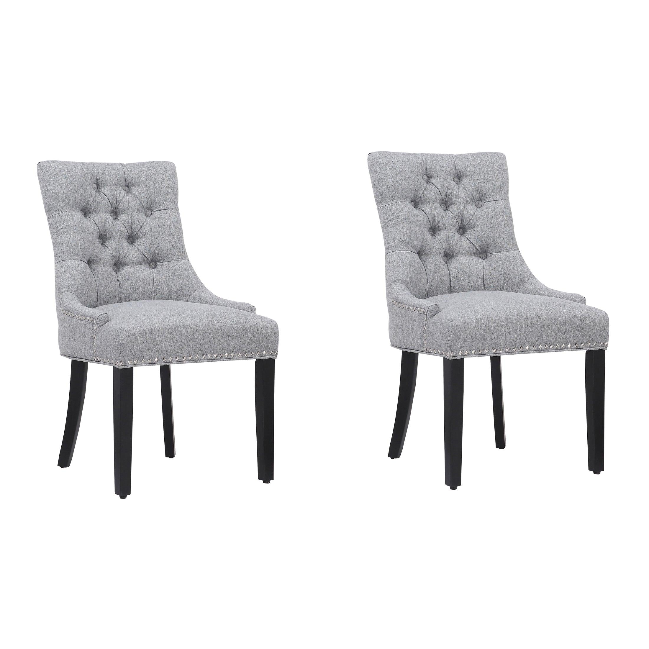 Bellmount Upholstered Wingback Tufted Dining Chair (Set of 2) - Costaelm