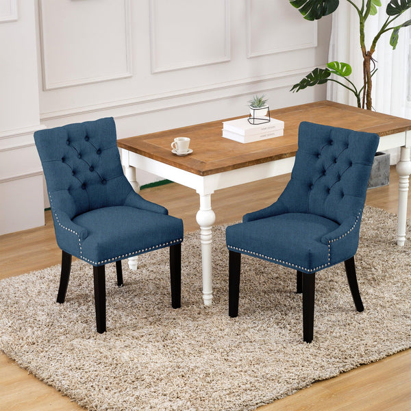 Bellmount Upholstered Wingback Tufted Dining Chair (Set of 2) - Costaelm