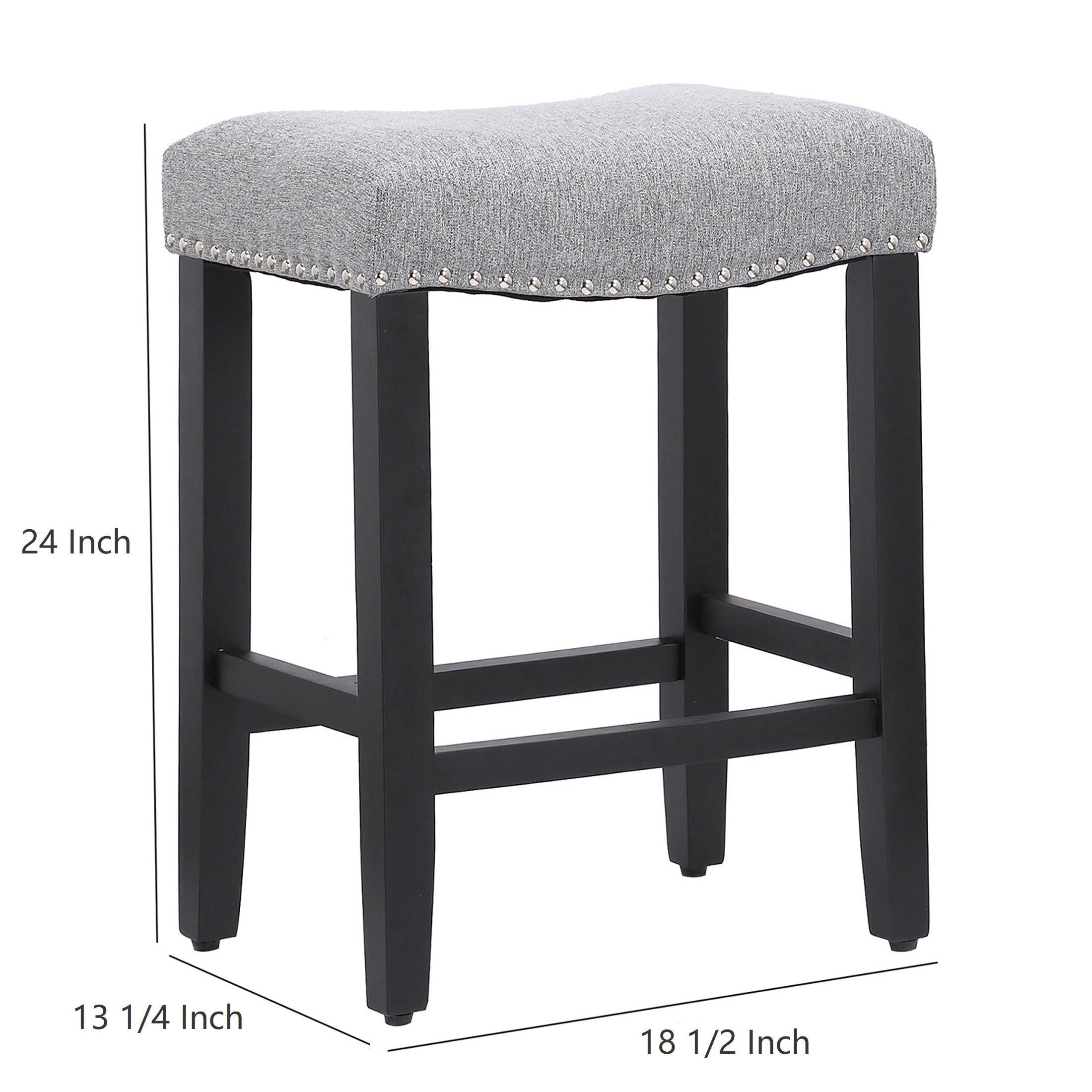 Bulmon 24" inch Upholstered Bar Stools (Set of 2) - Costaelm