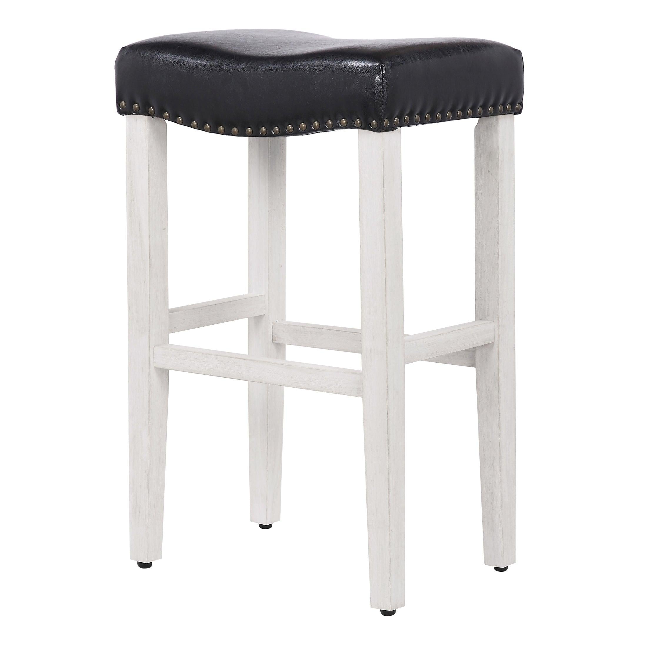 Bulmon 29" inch Upholstered Bar Stool with Nailhead Trim - Costaelm