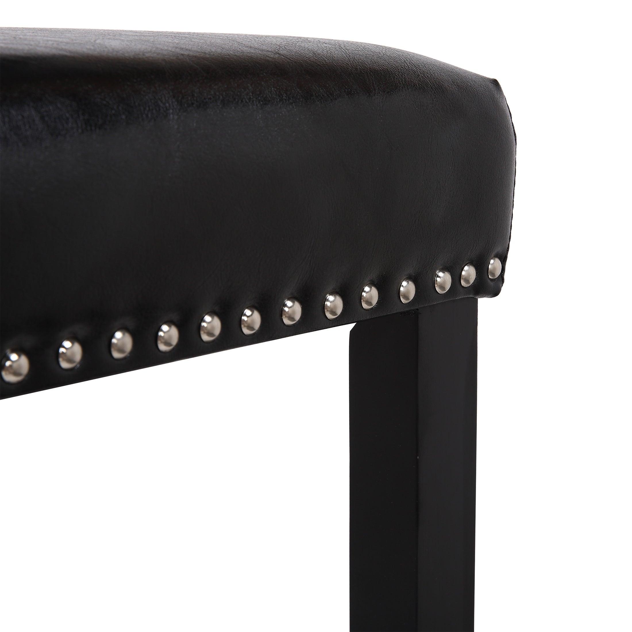 Bulmon 29" inch Upholstered Bar Stool with Nailhead Trim - Costaelm